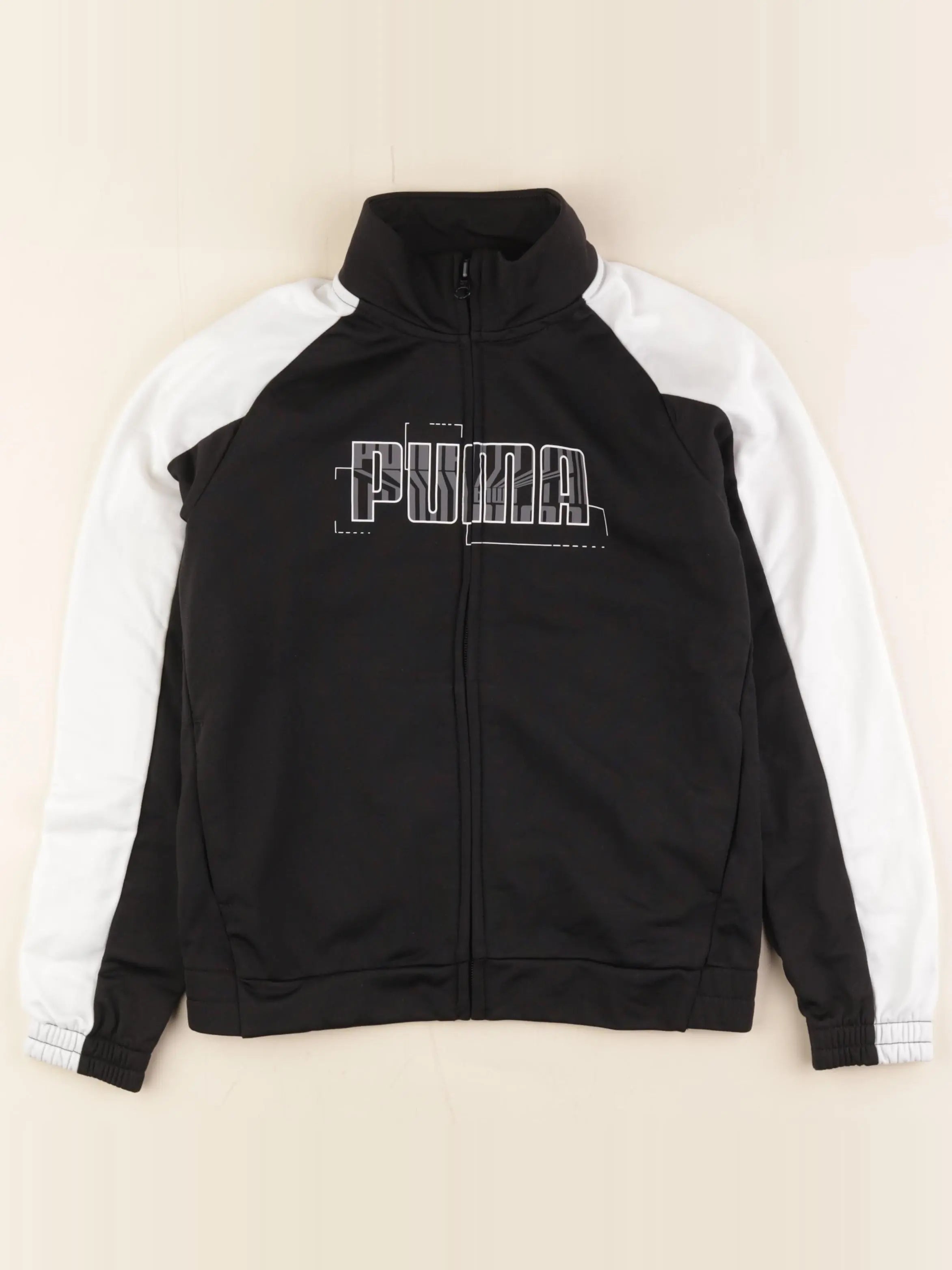 Puma - sweat blanc, noir - 9/10 ans