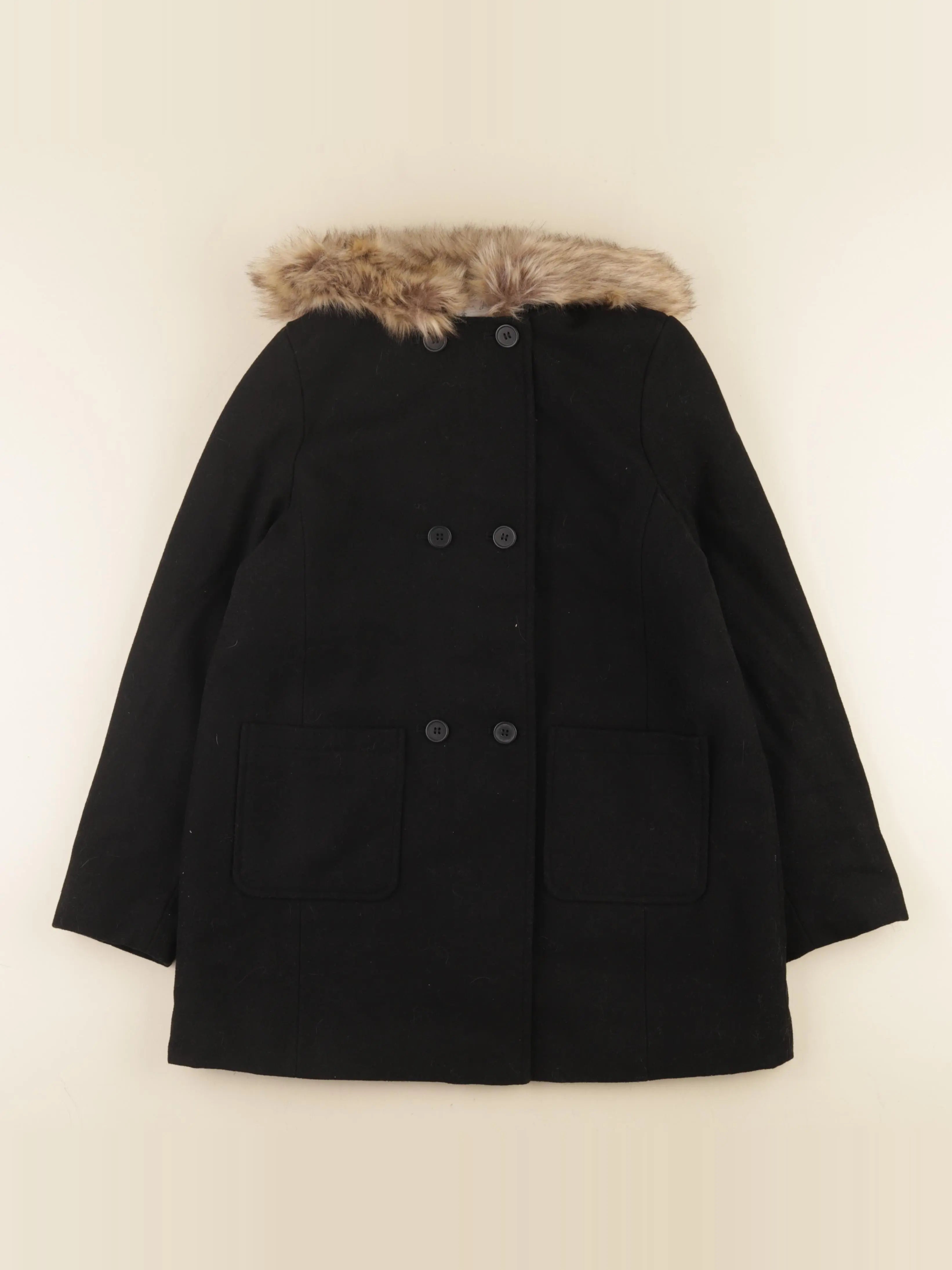Vertbaudet - manteau noir - 12 ans