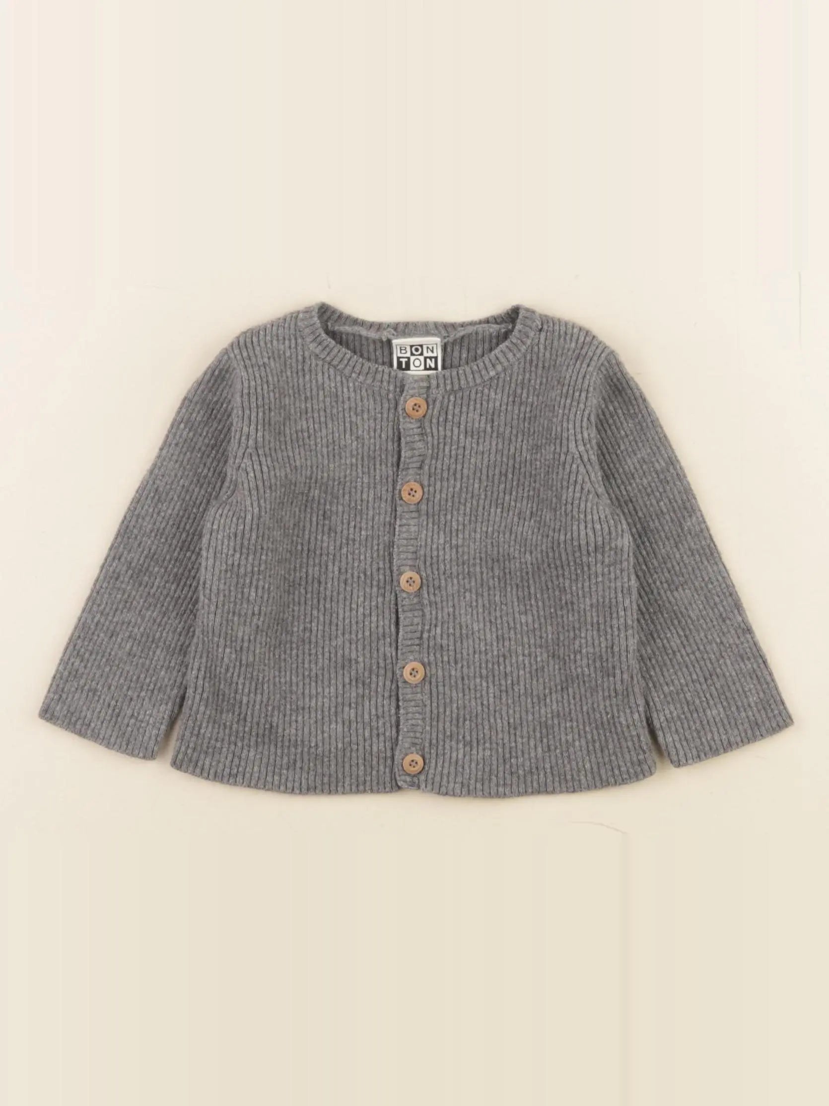 Bonton - gilet gris - 6 mois