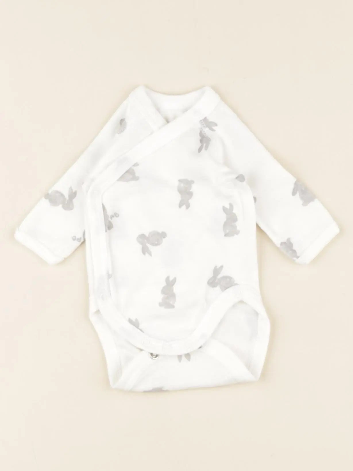 Petit Bateau - body blanc, gris - Prématuré