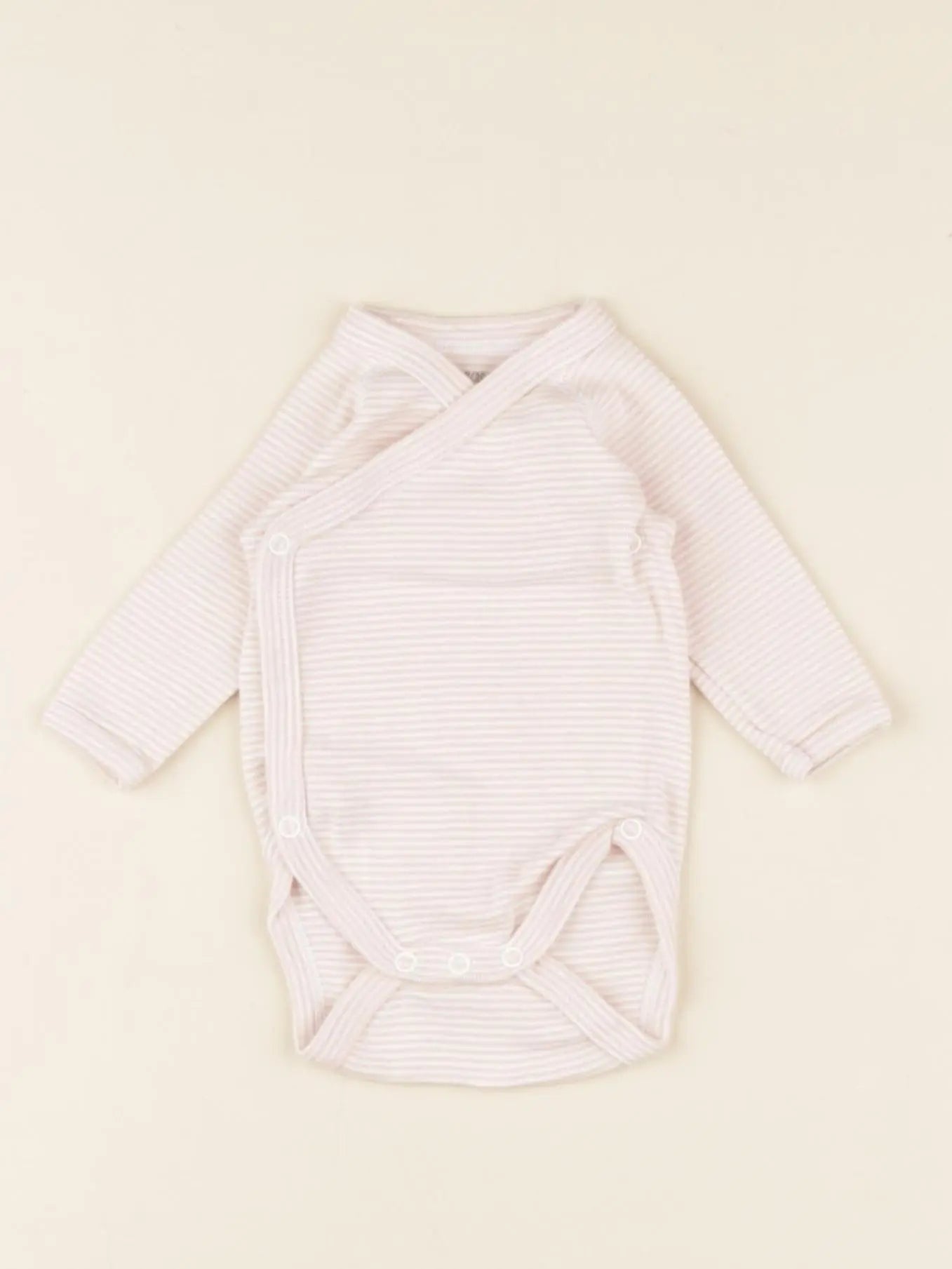 Petit Bateau - body gris, rose - 0 mois