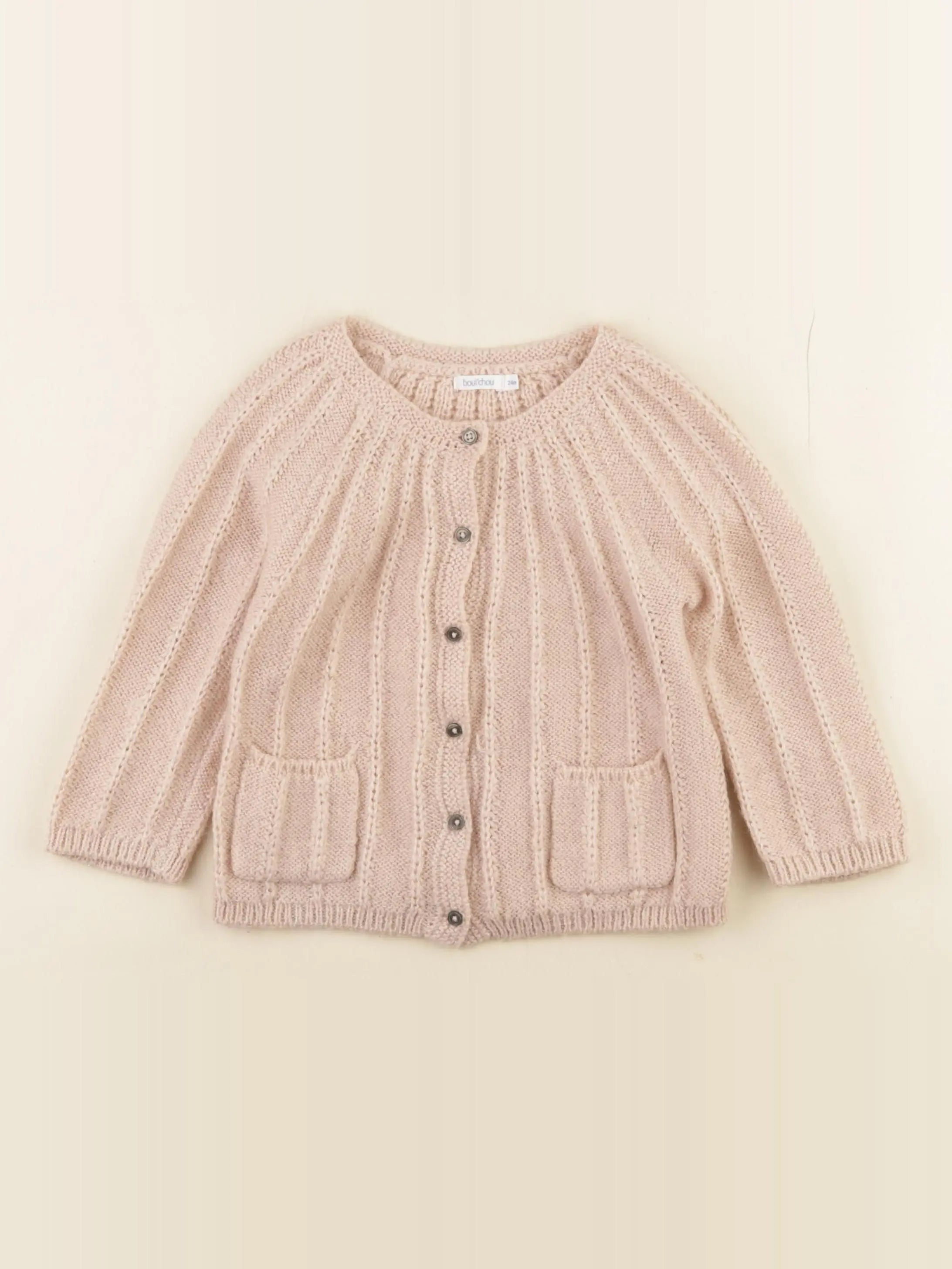 Boutchou - gilet rose - 24 mois