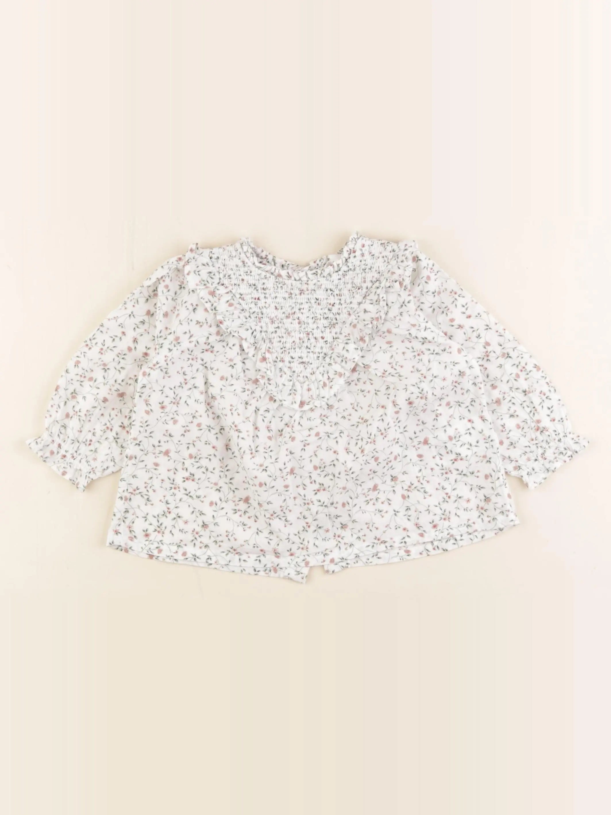 Vertbaudet - blouse blanc - 9 mois