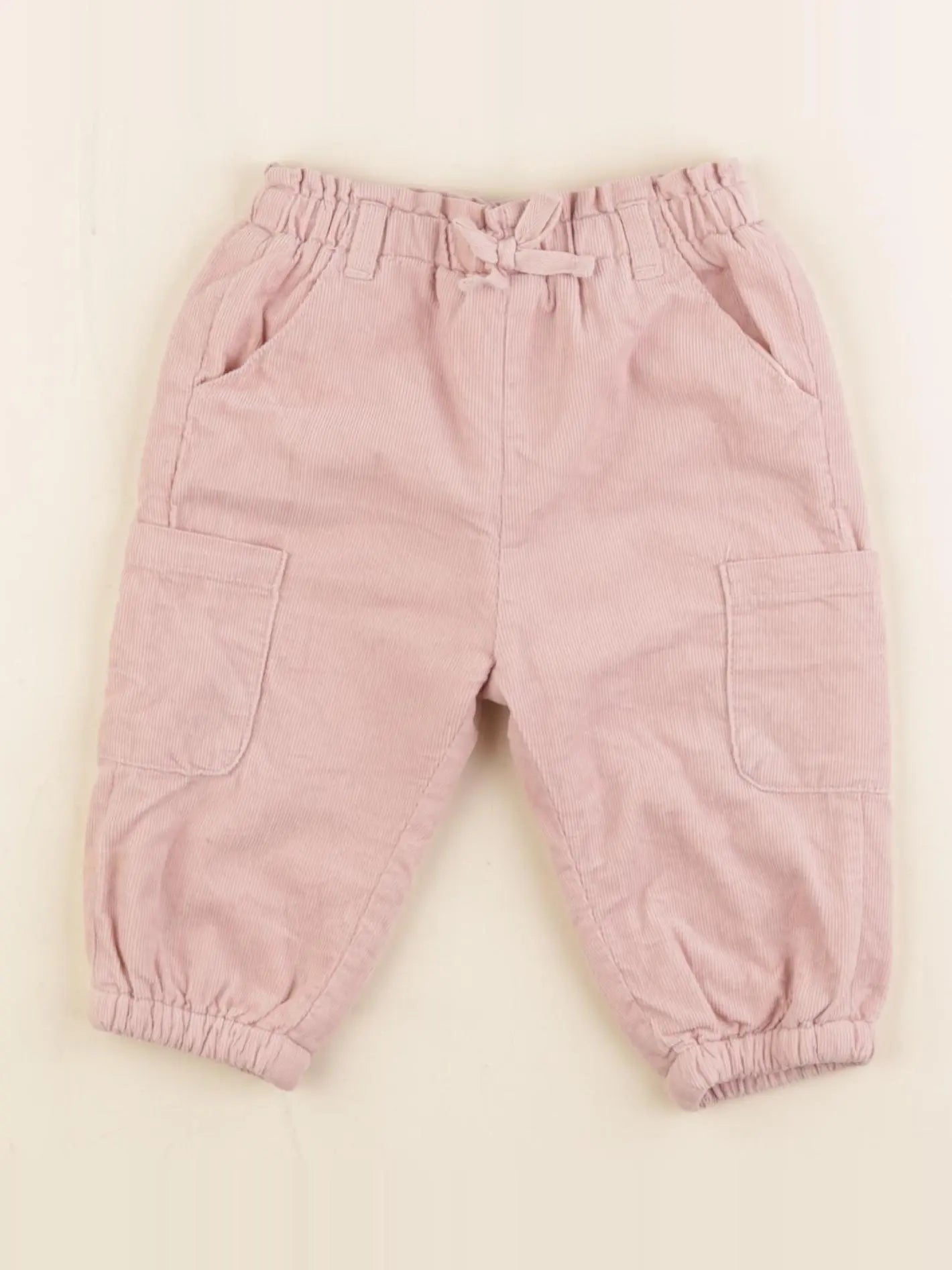 Vertbaudet - pantalon doublé rose - 9 mois