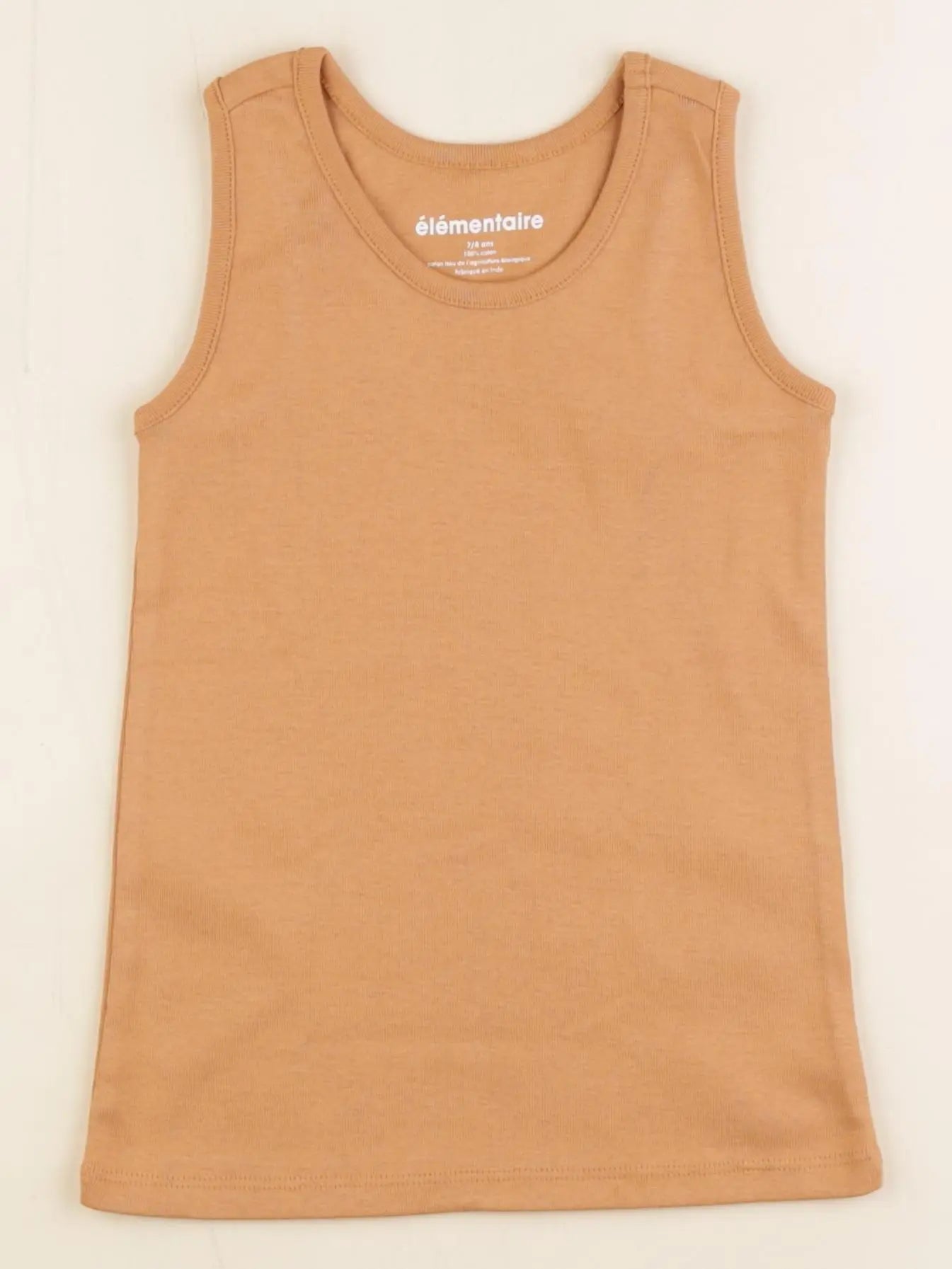 Elémentaire - débardeur marron - 7/8 ans