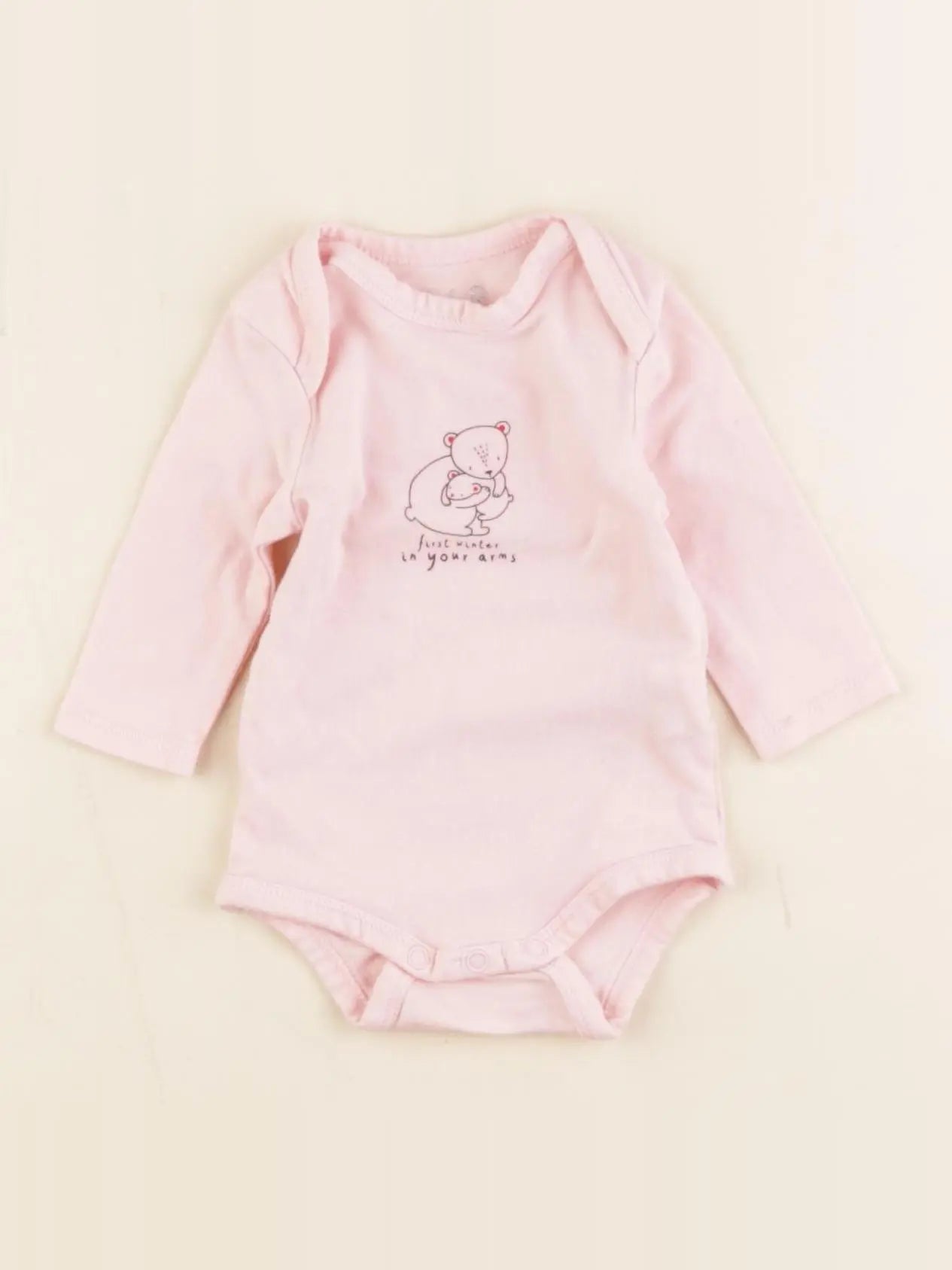 Tape à l'oeil - body rose - 1 mois