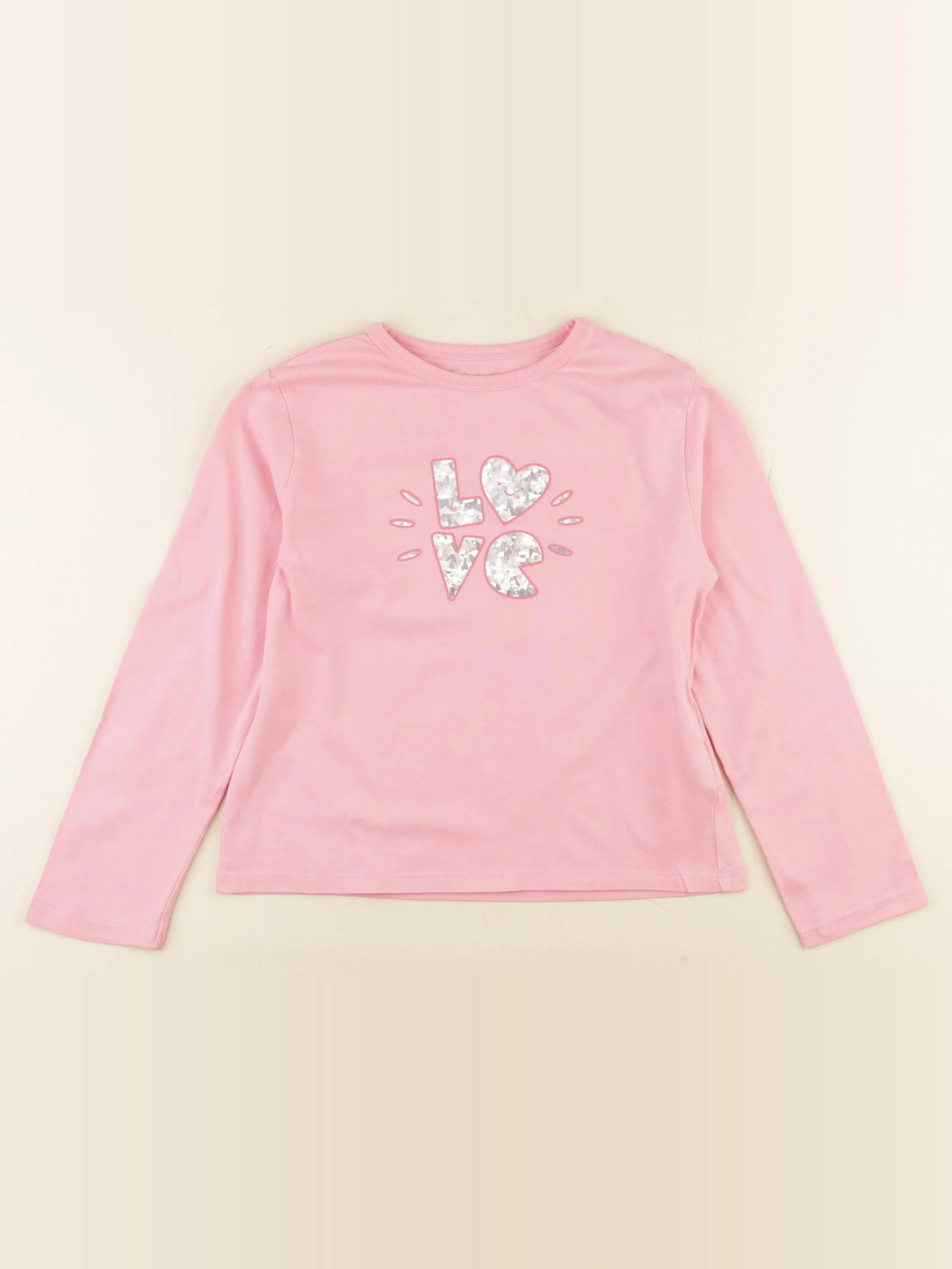 Vertbaudet - tee-shirt rose - 8 ans