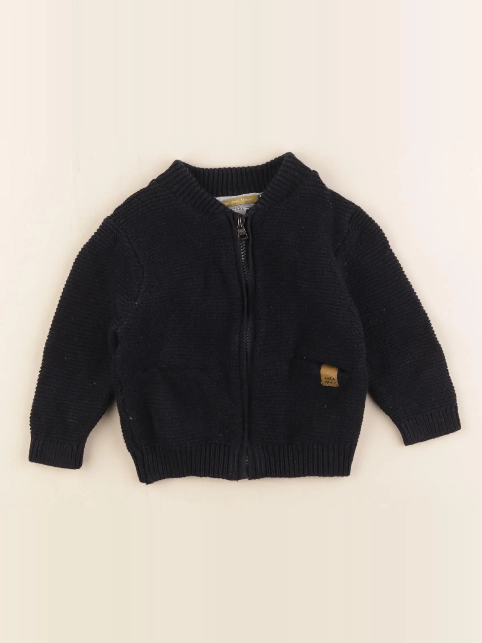 Zara - gilet bleu - 3/6 mois