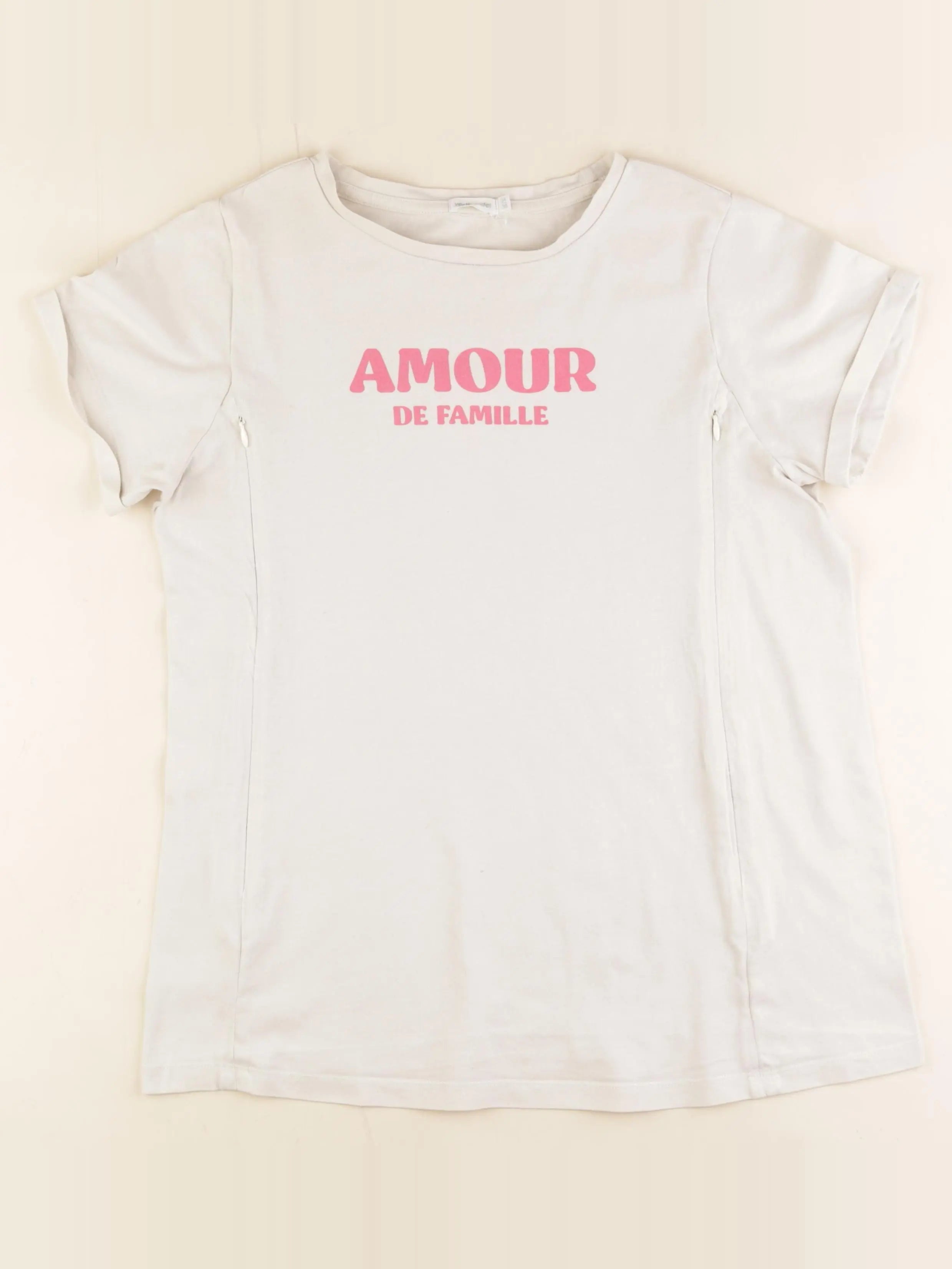 Vertbaudet - tee-shirt grossesse, allaitement, allaitement, grossesse beige - 34 à 36