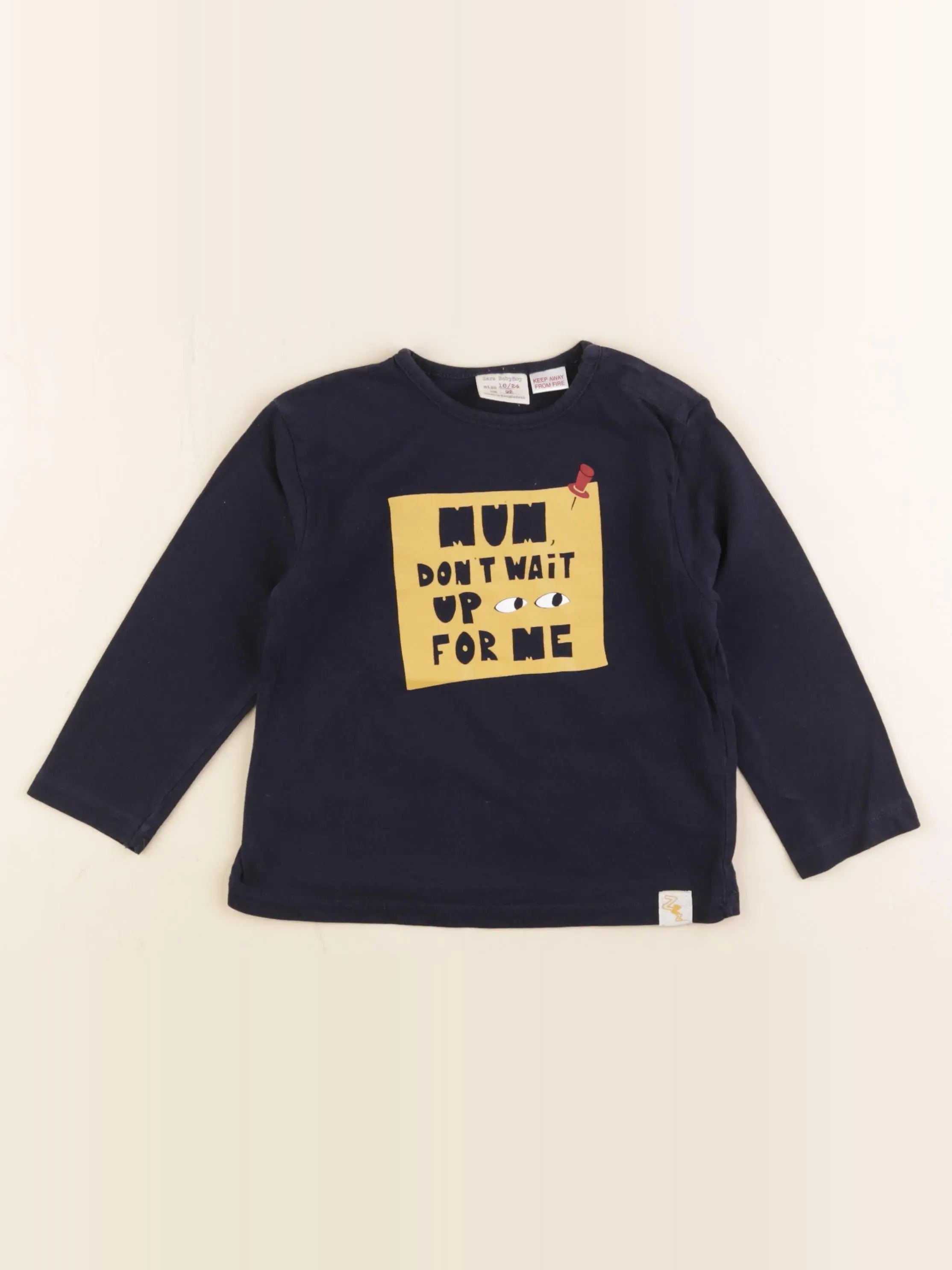 Zara - tee-shirt bleu - 18/24 mois