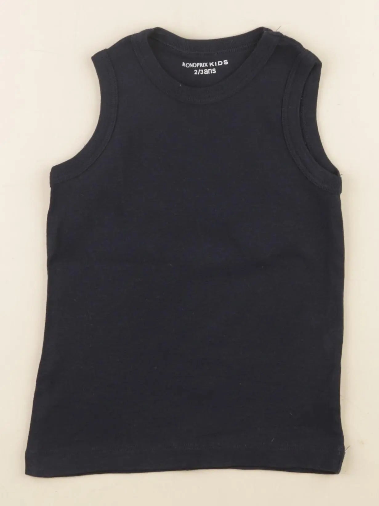 Monoprix - maillot de corps bleu - 2/3 ans