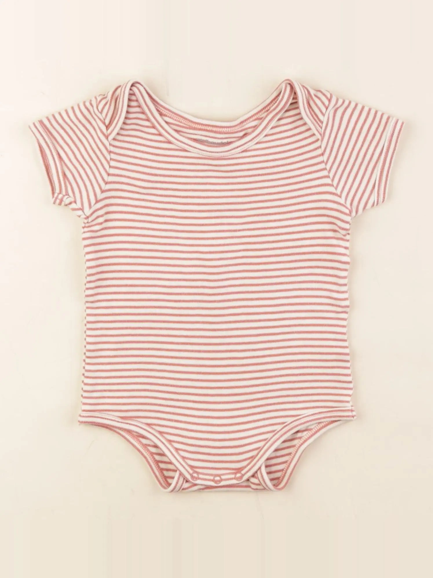 Vertbaudet - body beige, rouge - 18 mois