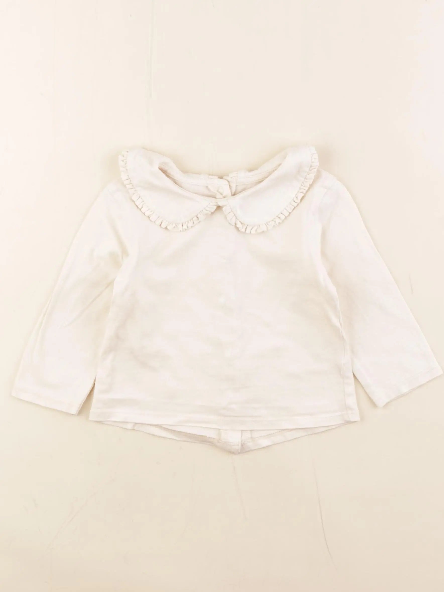 Vertbaudet - tee-shirt beige - 9 mois