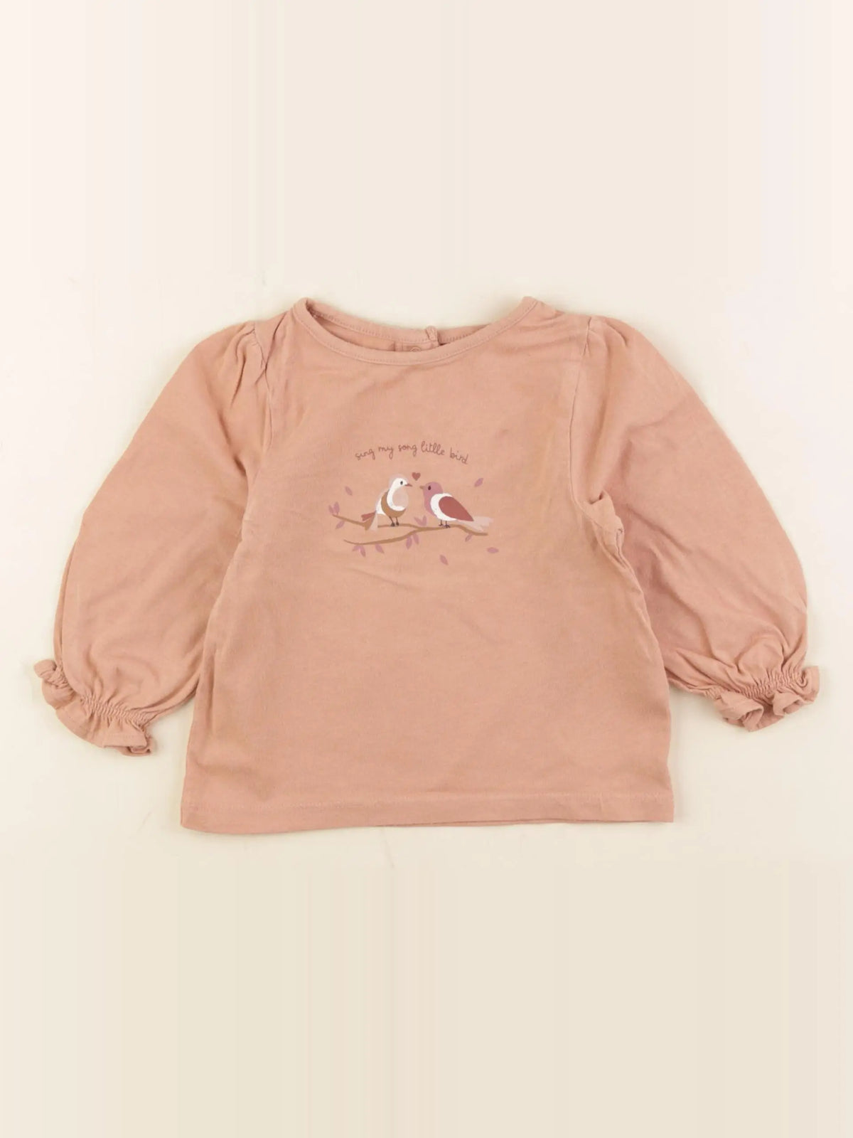 Vertbaudet - tee-shirt marron - 12 mois