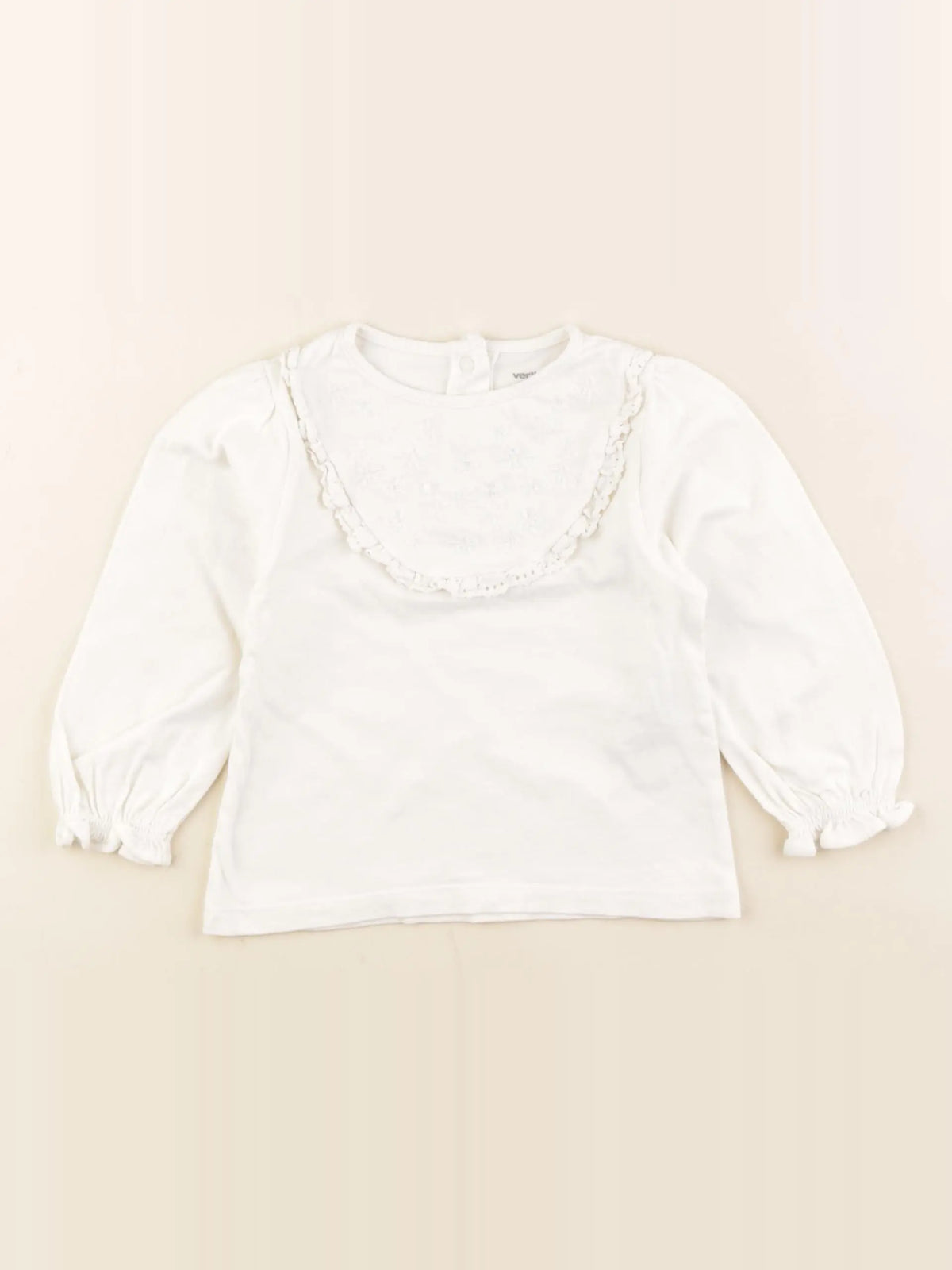 Vertbaudet - tee-shirt blanc - 12 mois