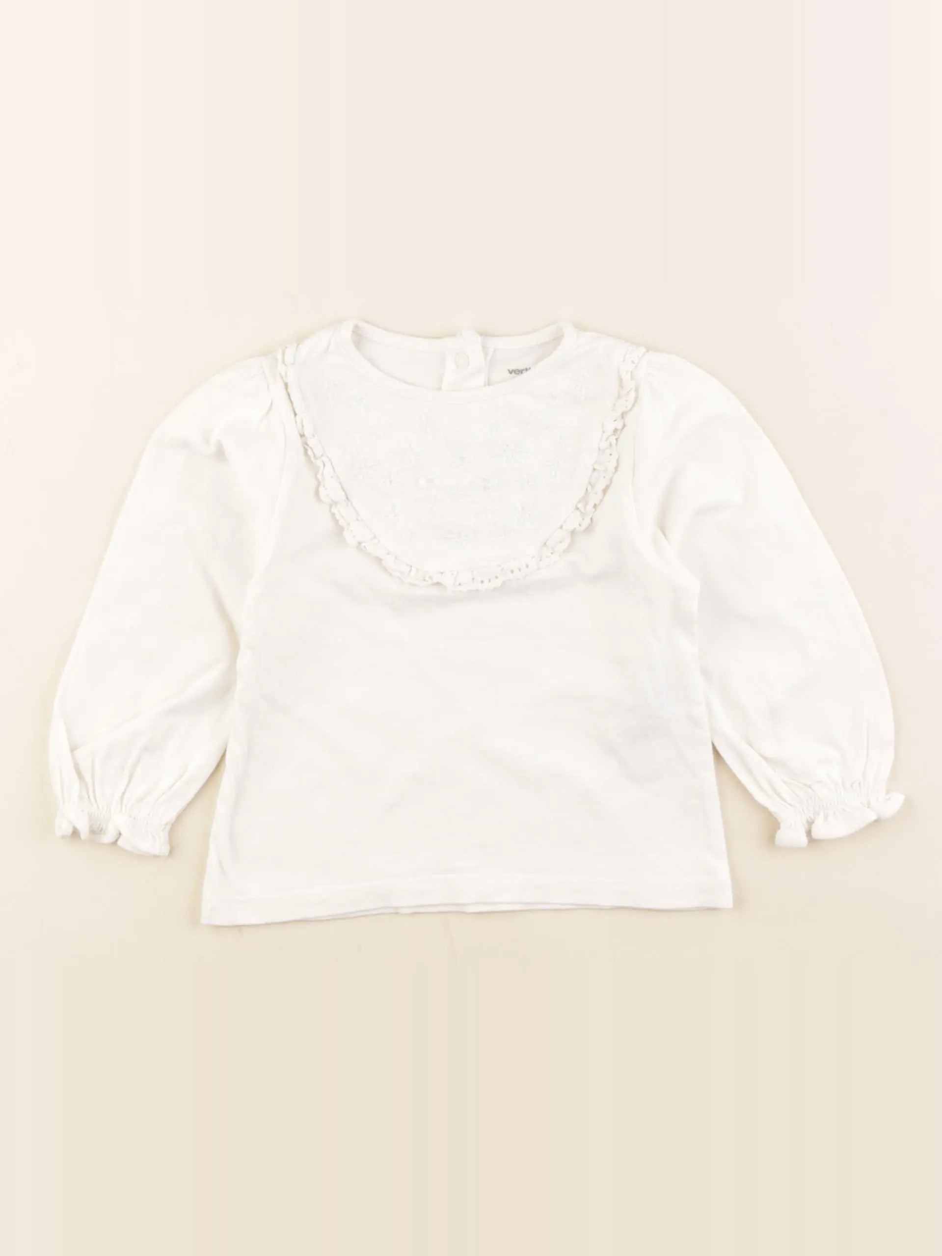 Vertbaudet - tee-shirt blanc - 12 mois