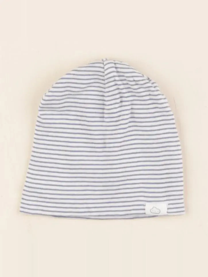 H&M - bonnet de naissance blanc, bleu - 1 mois