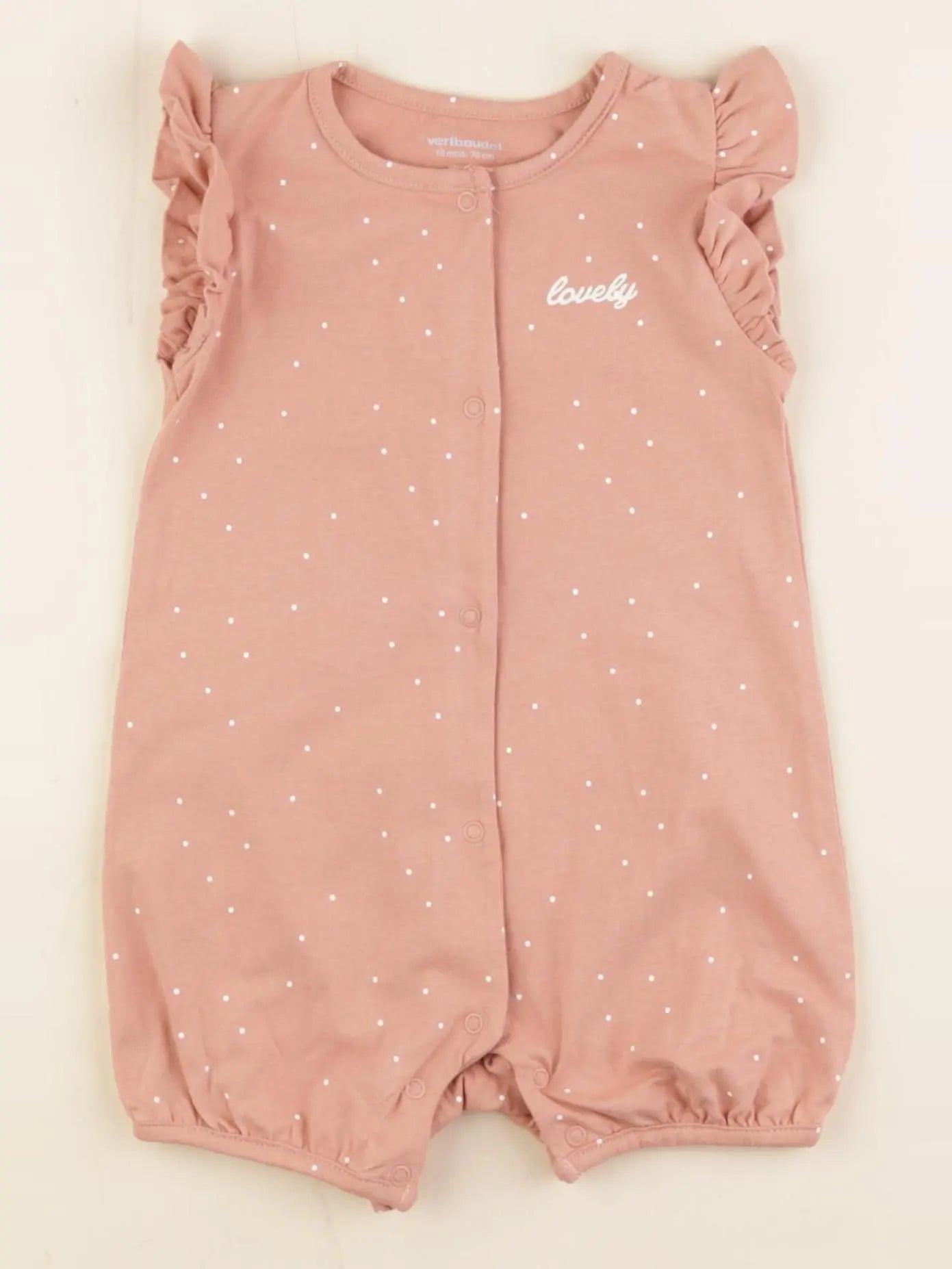 Vertbaudet - pyjama coton rose - 12 mois