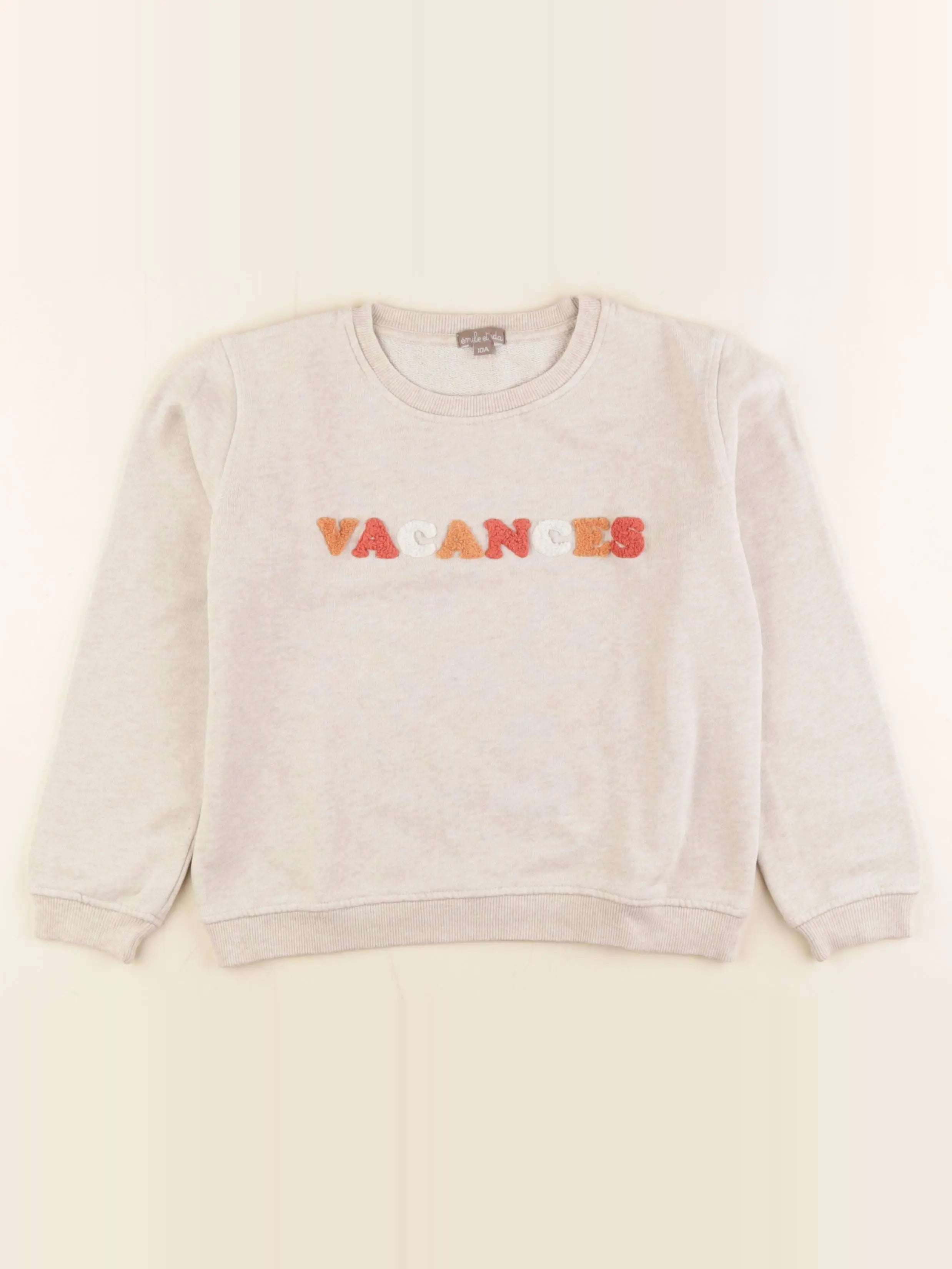 Emile et Ida - sweat marron - 10 ans