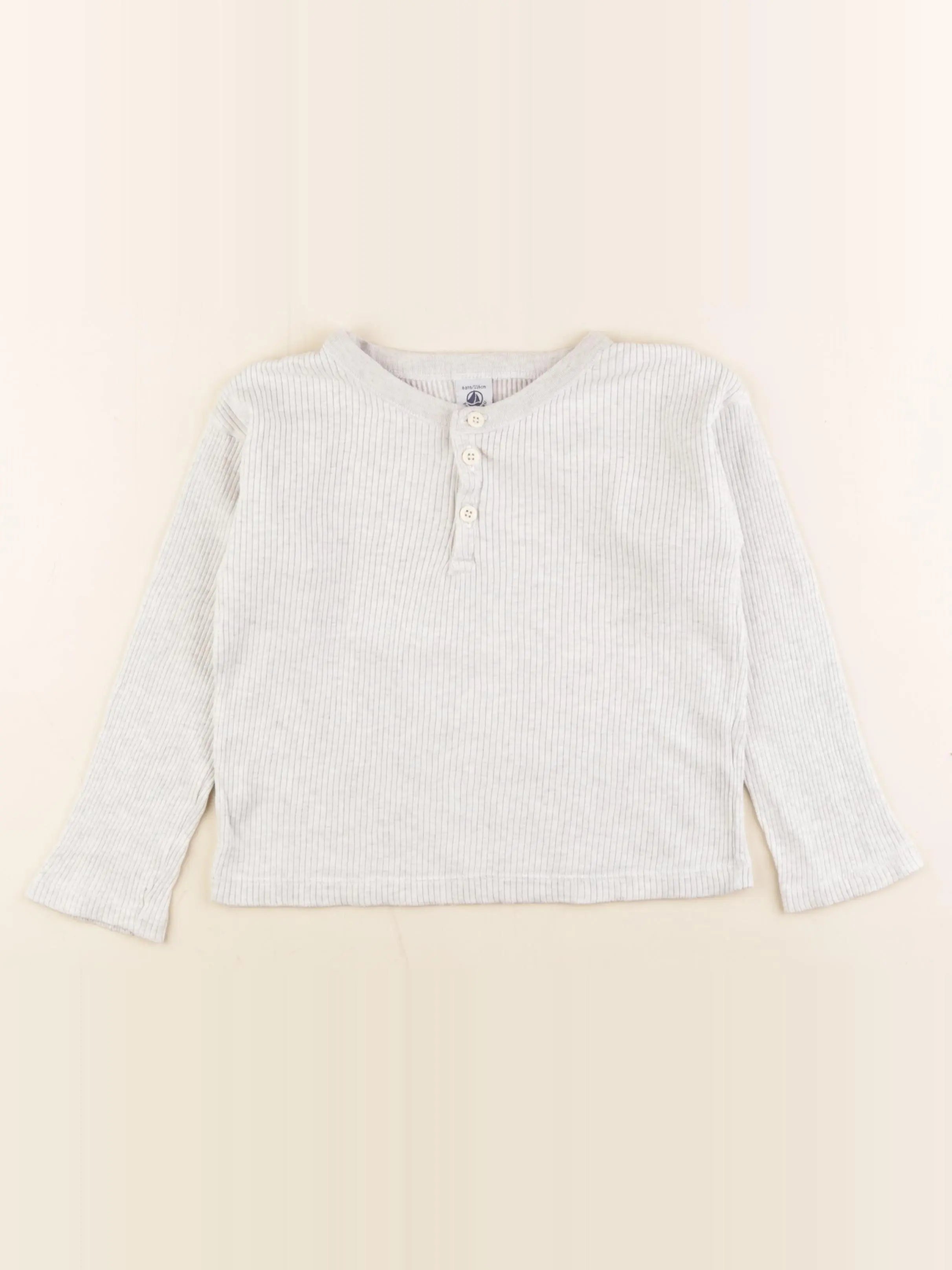 Petit Bateau - tee-shirt beige - 6 ans