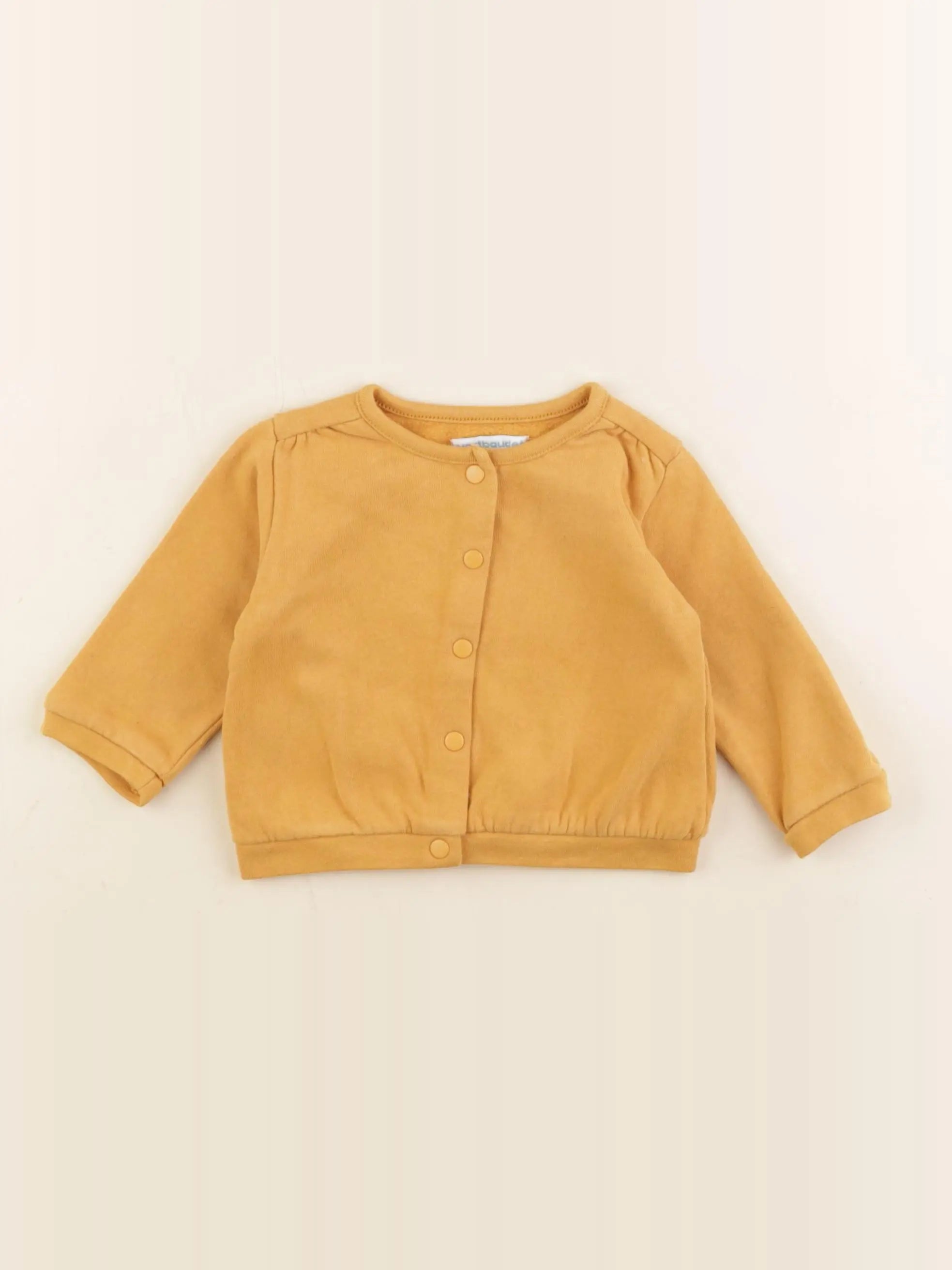 Vertbaudet - sweat jaune - 6 mois