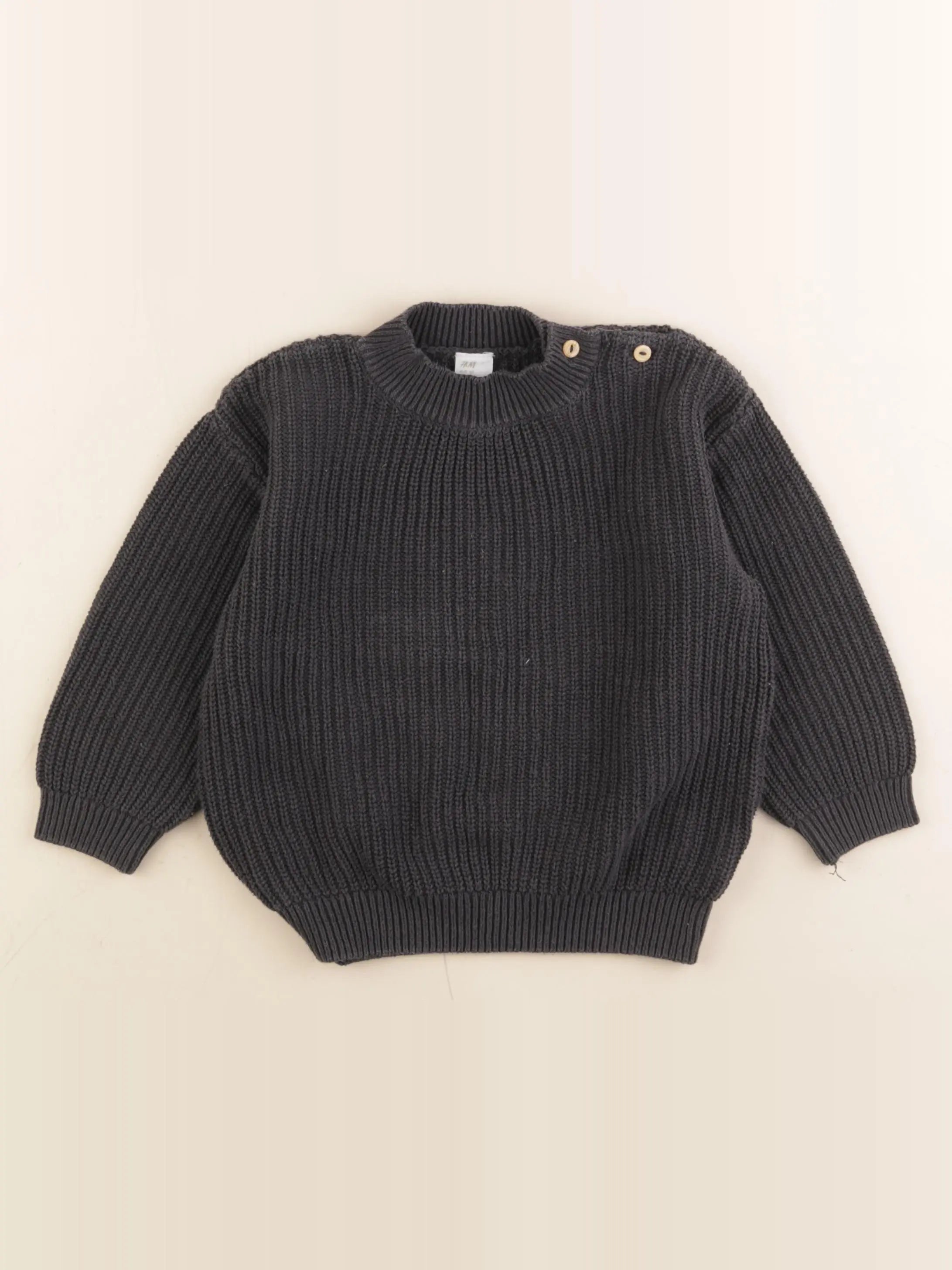 H&M - pull gris - 18/24 mois