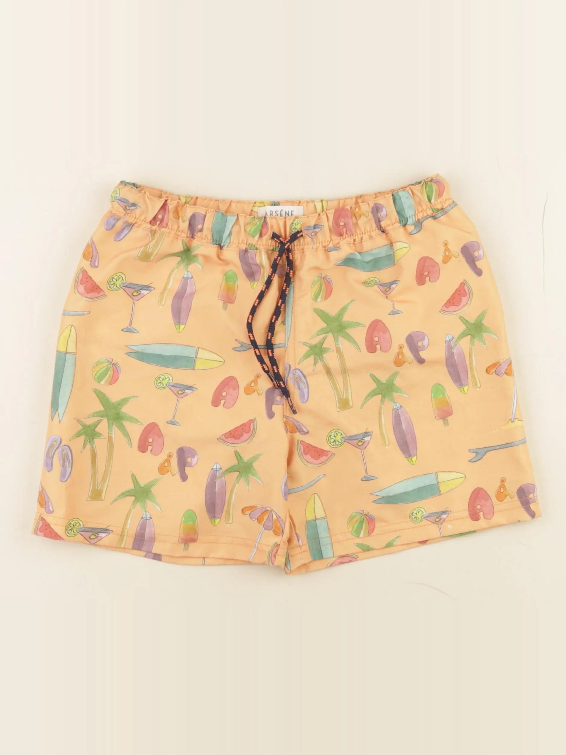 Arsène et les pipelettes - maillot de bain orange - 10 ans
