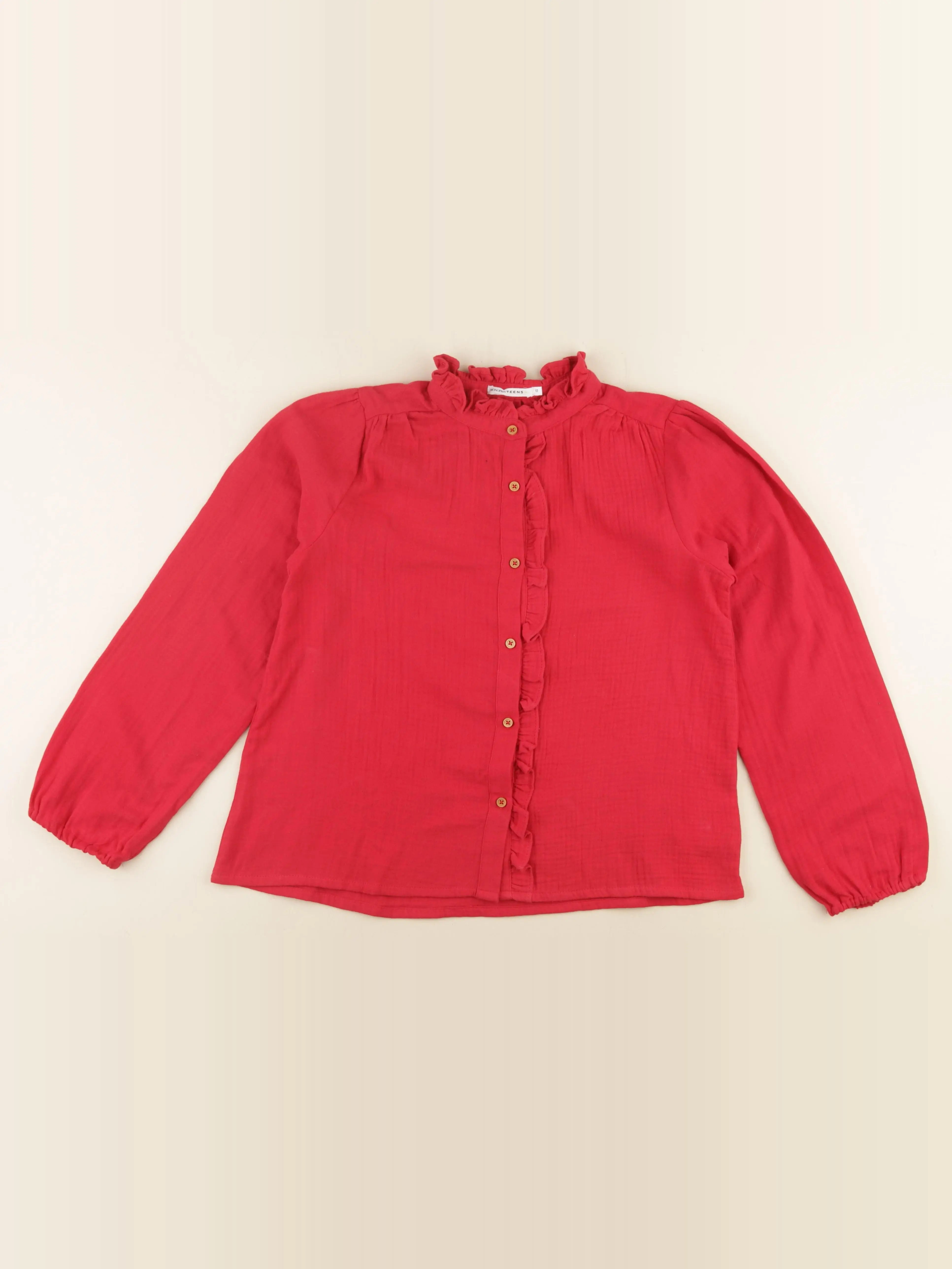 Monoprix - blouse rouge - 12 ans