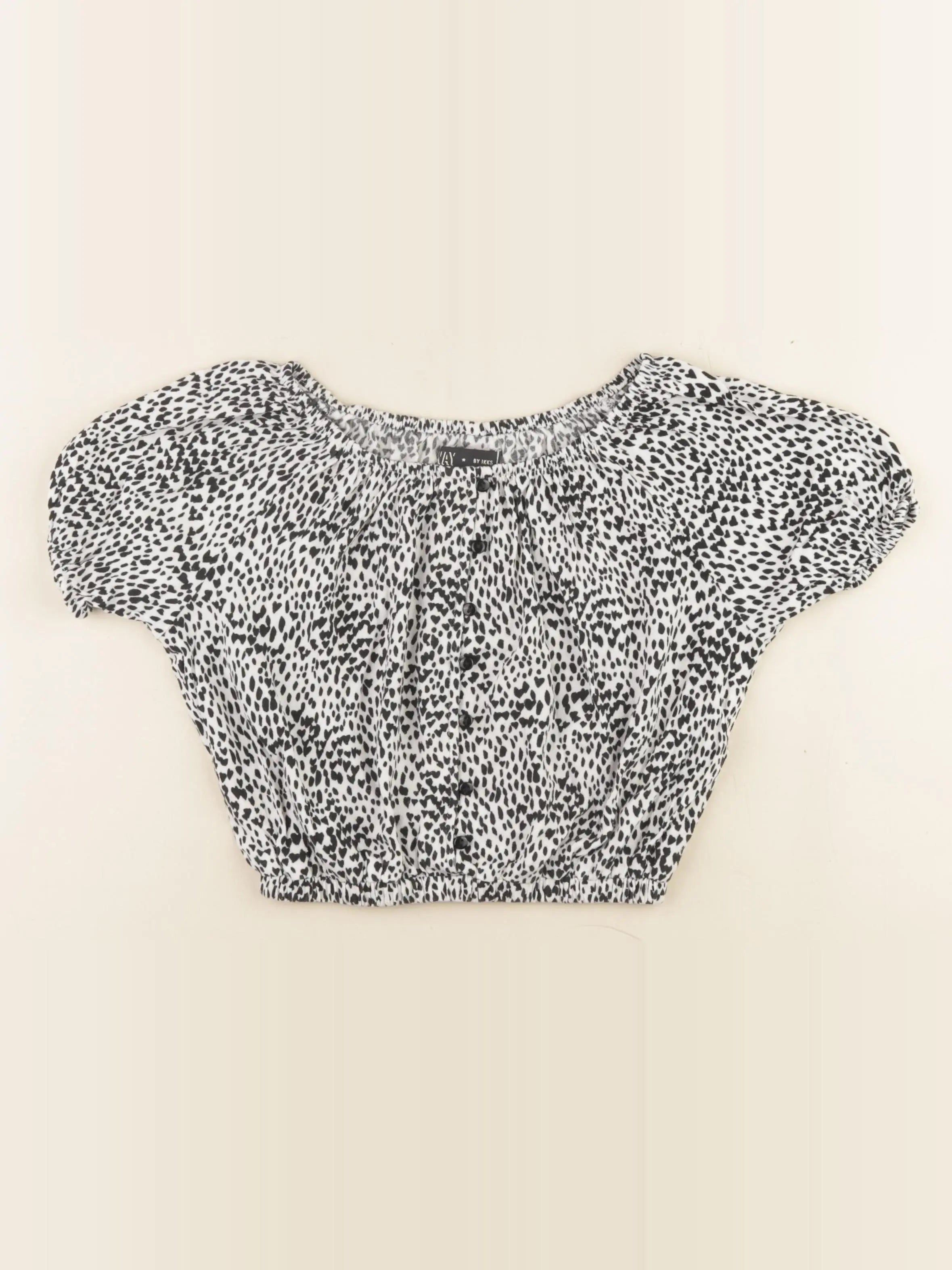 IKKS - blouse blanc, noir - 10 ans