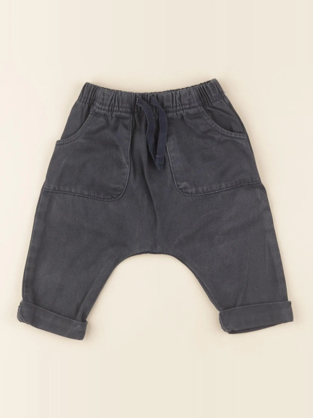 Vertbaudet - pantalon bleu - 9 mois