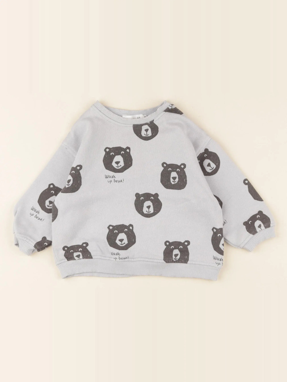 Zara - sweat bleu - 3/6 mois