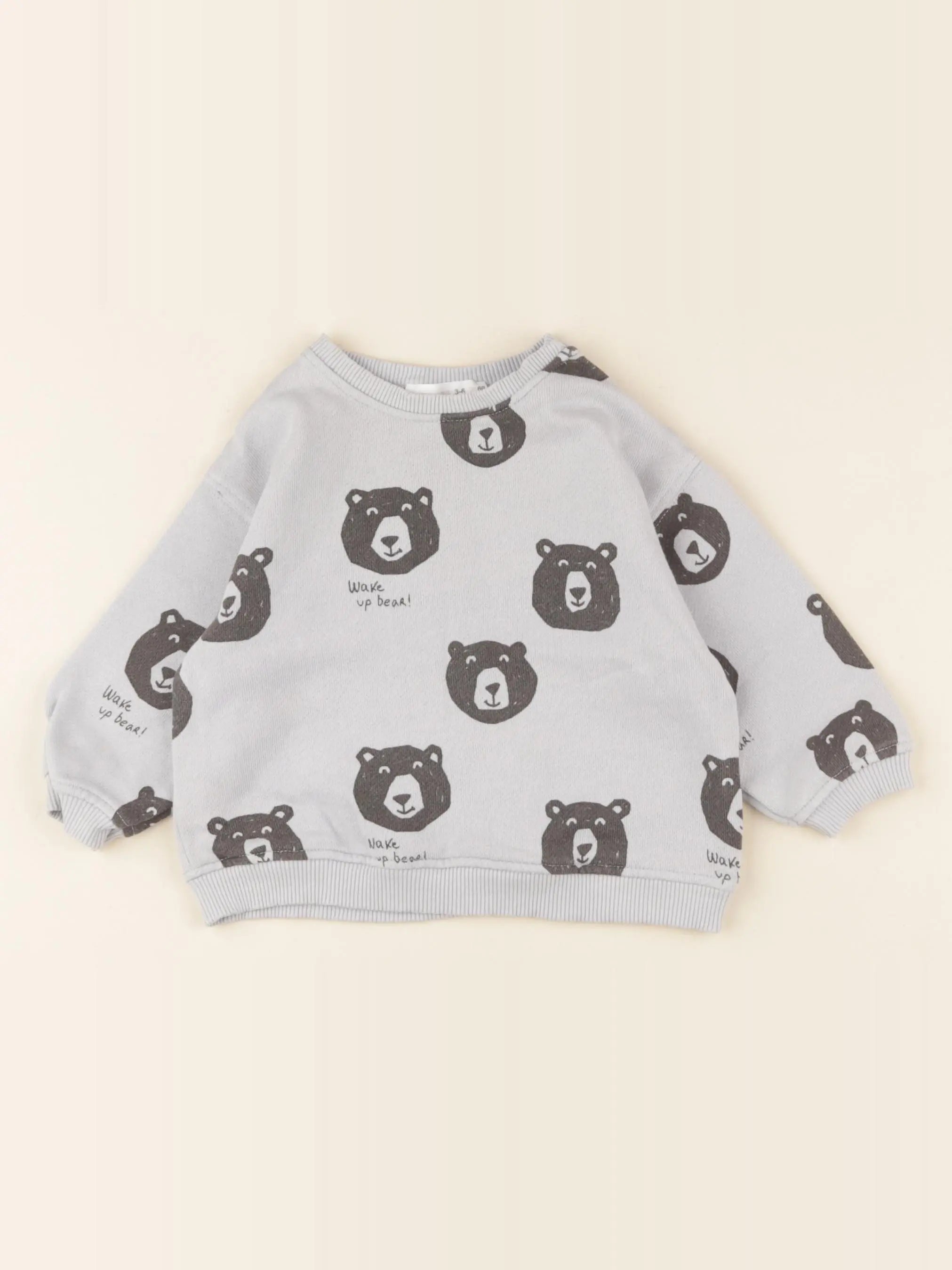 Zara - sweat bleu - 3/6 mois