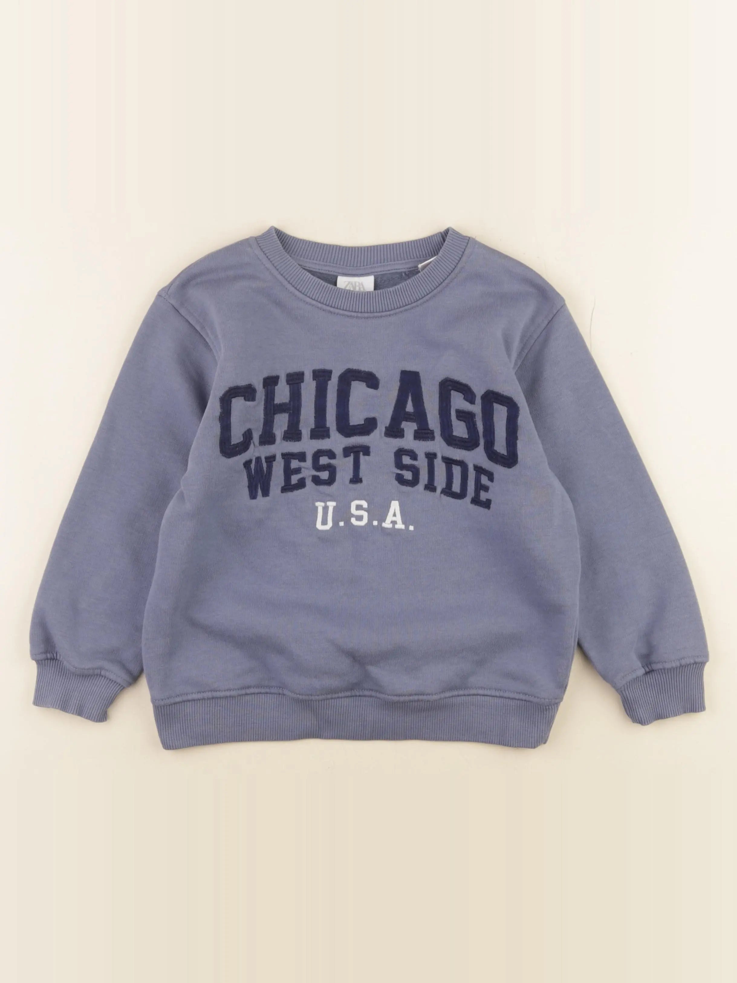 Zara - sweat bleu - 5/6 ans
