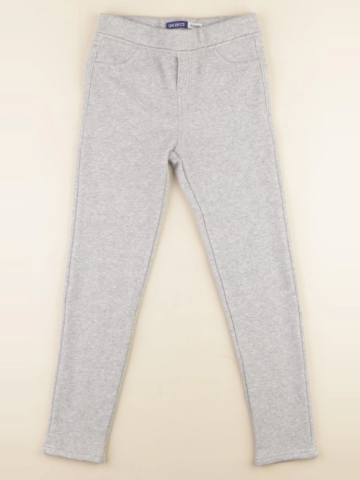 Okaidi - jegging gris - 10 ans