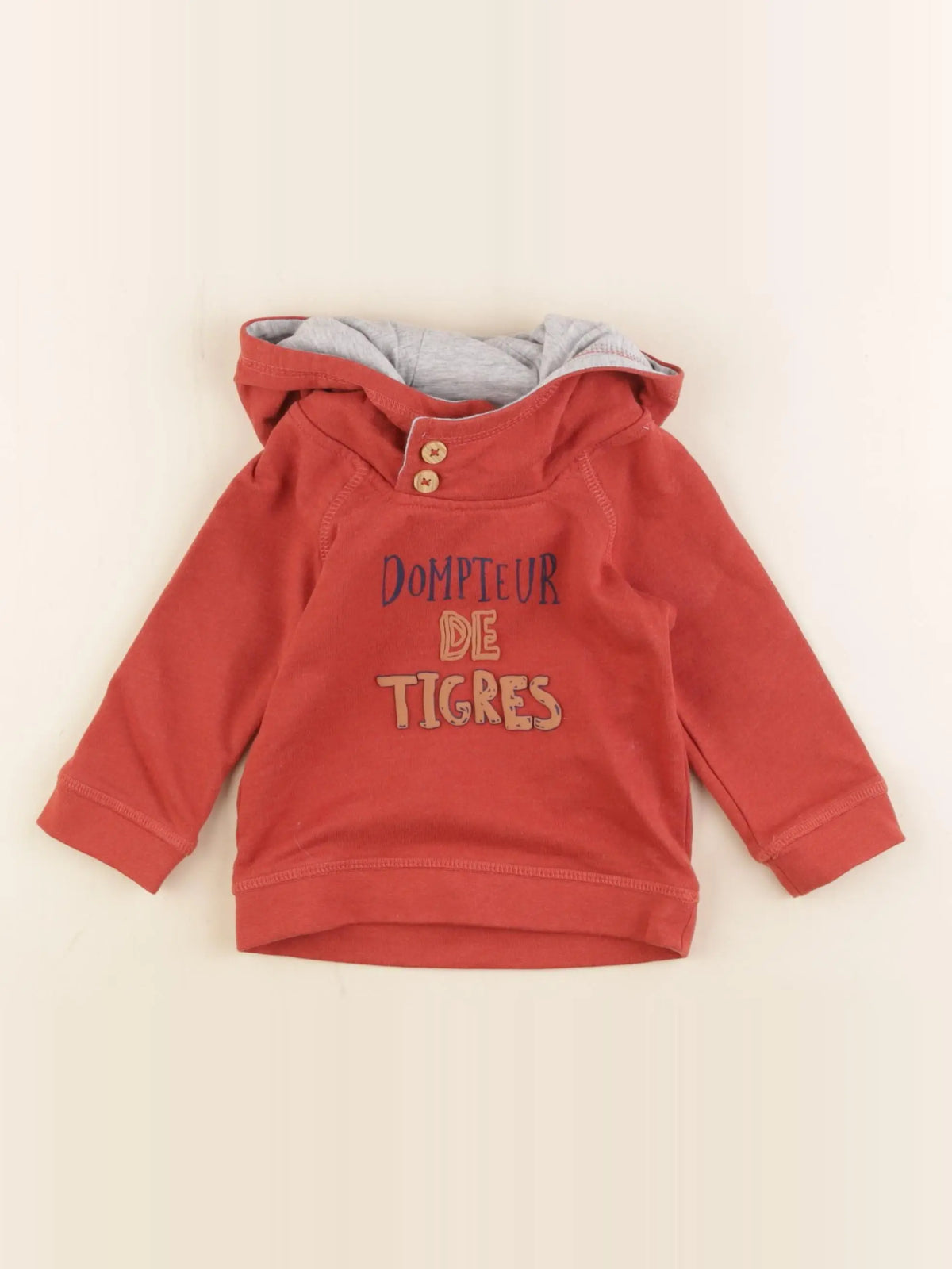 Vertbaudet - sweat marron - 12 mois