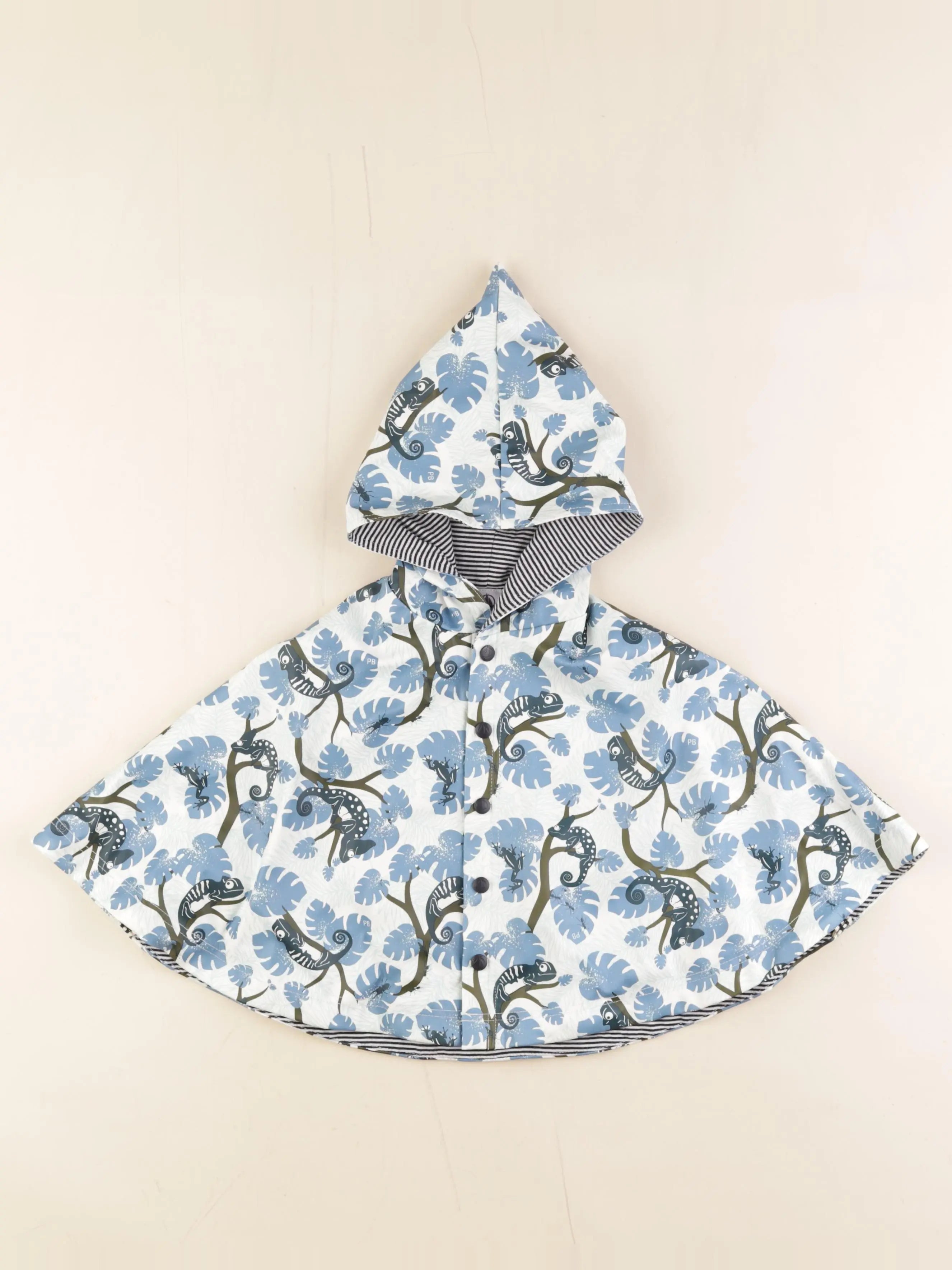 Petit Bateau - cape imperméable bleu - 6/12 mois