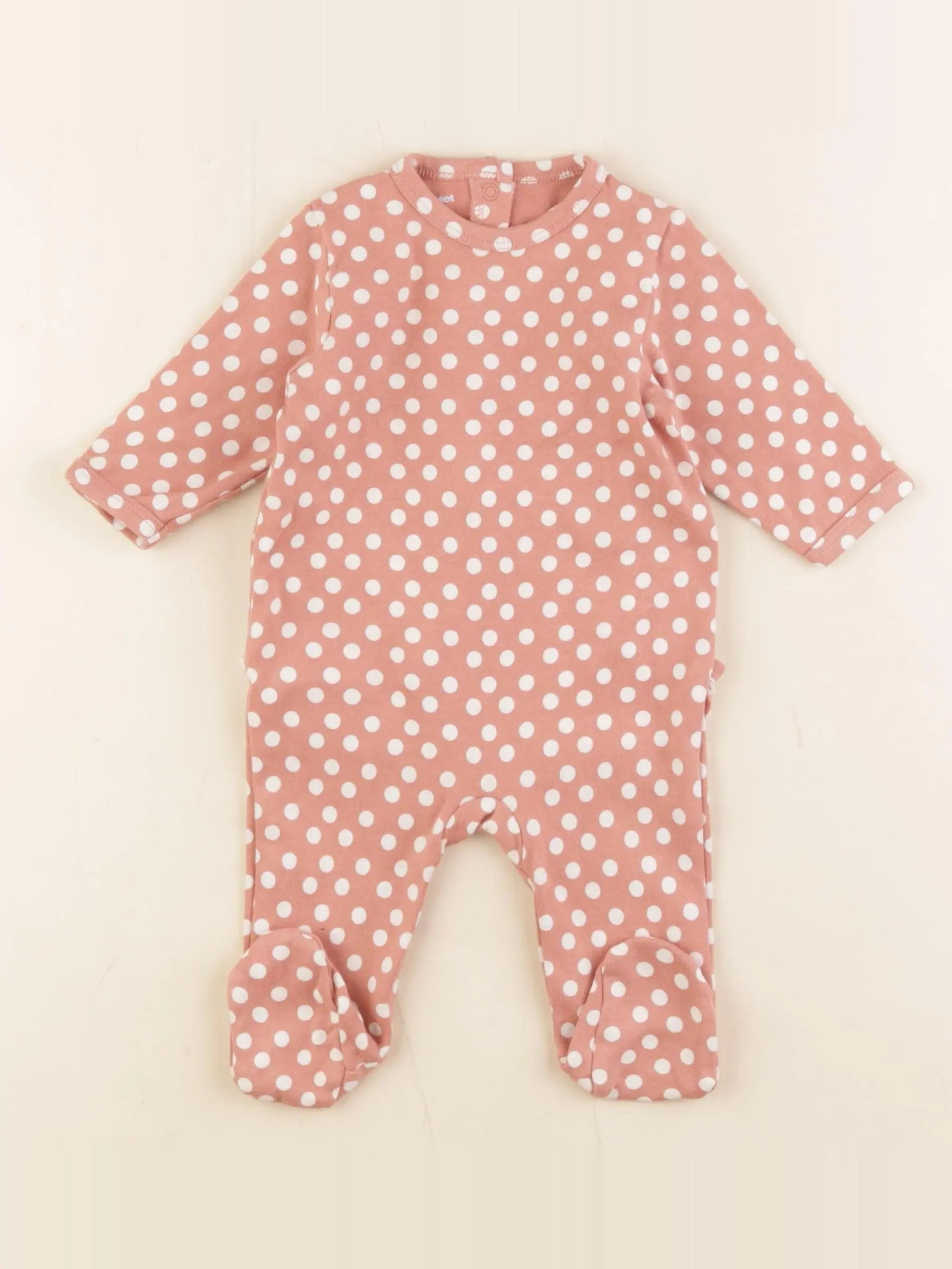 Vertbaudet - pyjama coton rose - 3 mois