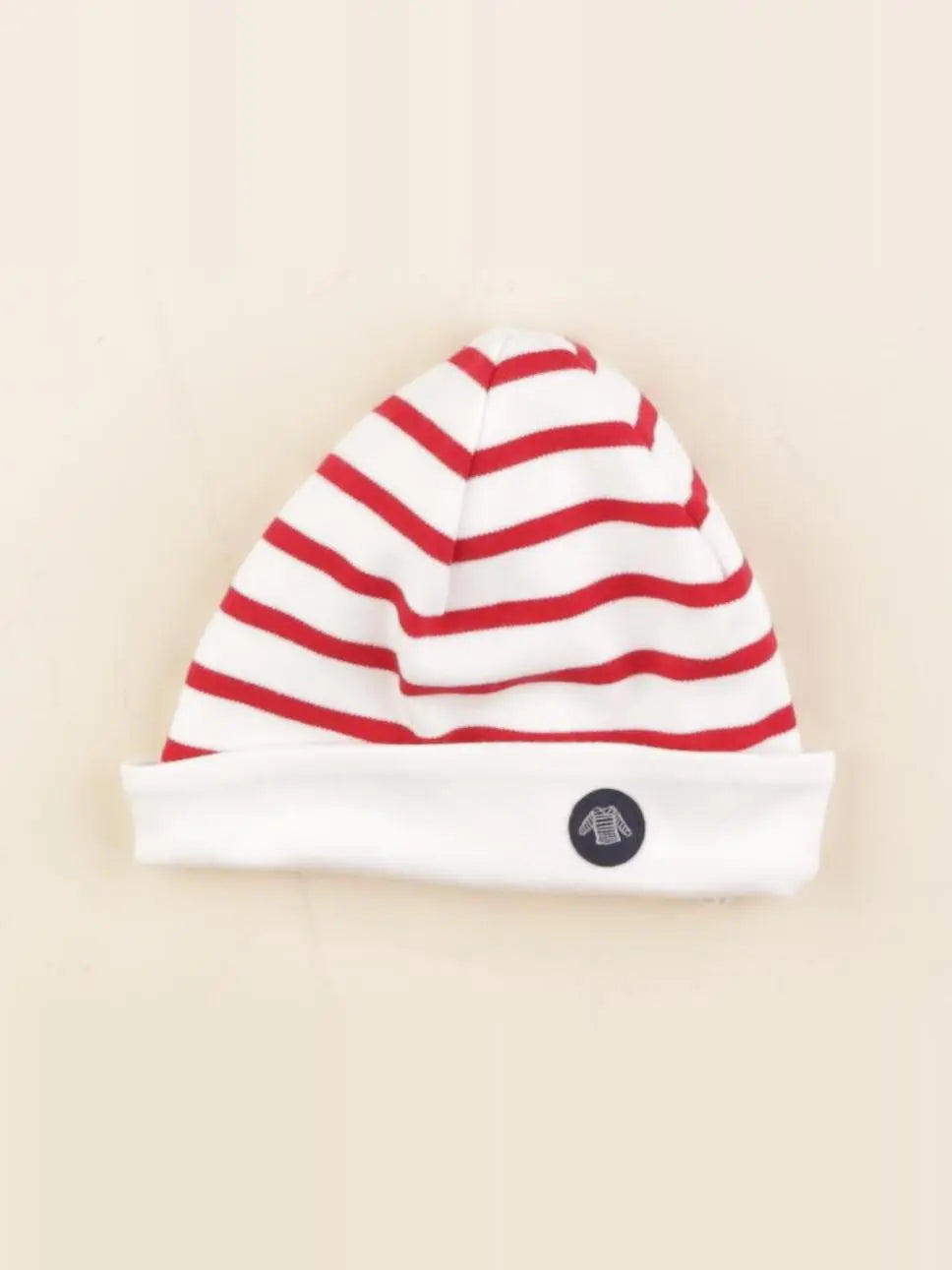 Armor Lux - bonnet blanc, rouge - 12 mois