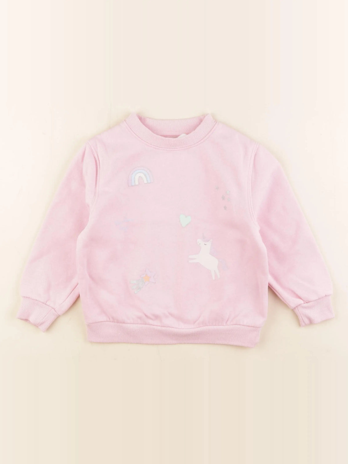 H&M - sweat rose - 2/4 ans