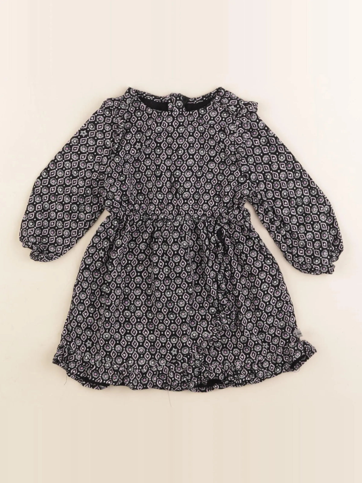 IKKS - robe noir, violet - 12 mois