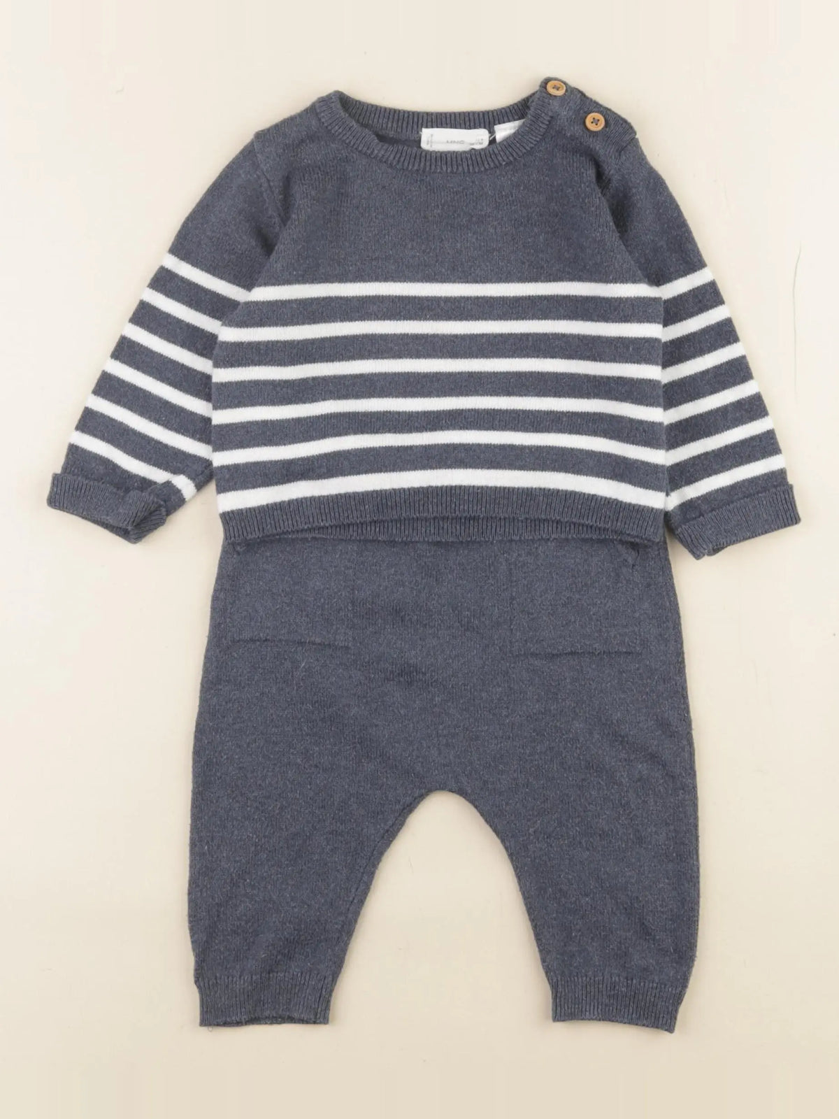 Mango - ensemble bleu - 3/6 mois