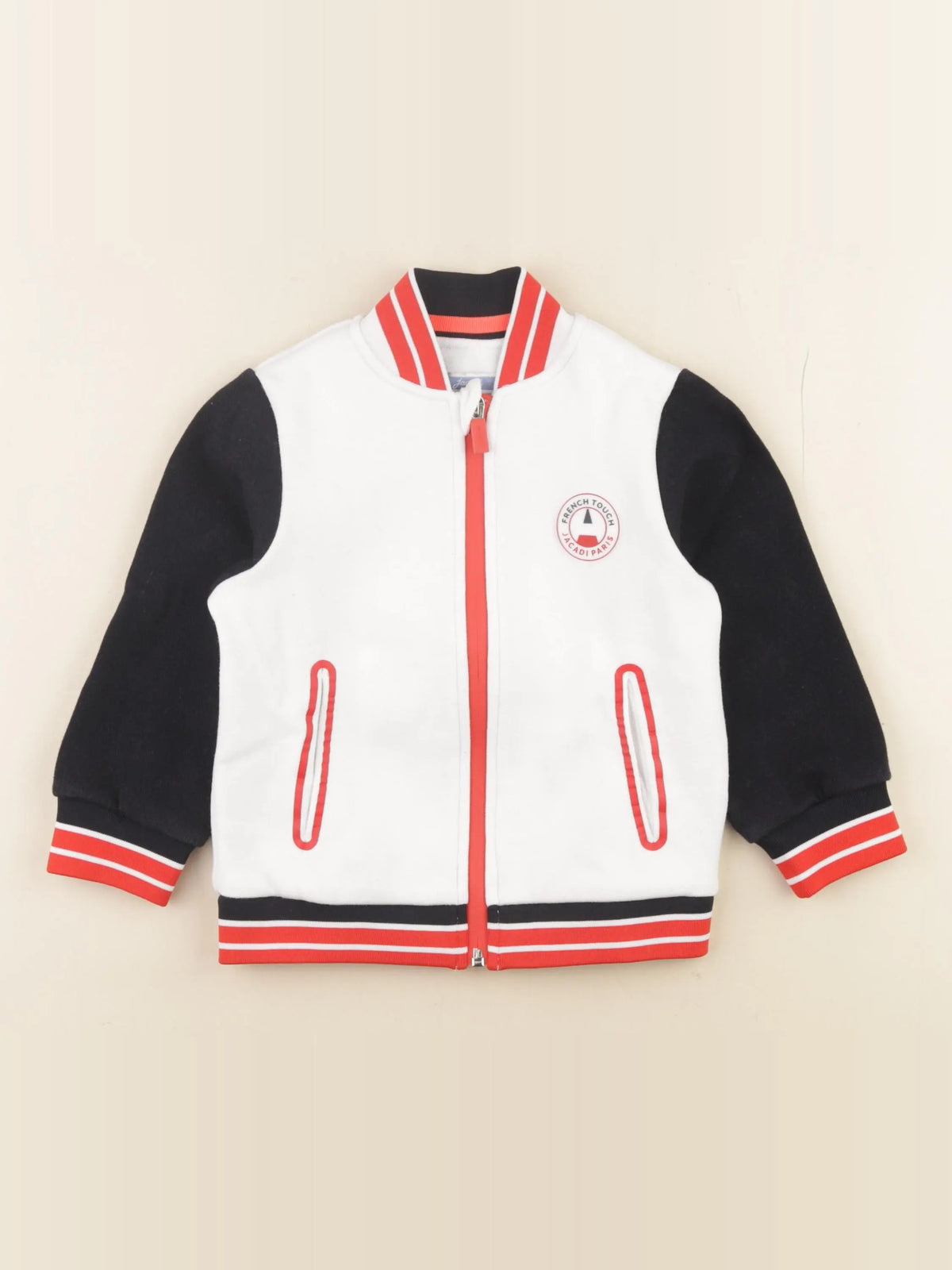 Jacadi - sweat imprimé au dos blanc, bleu - 3 ans