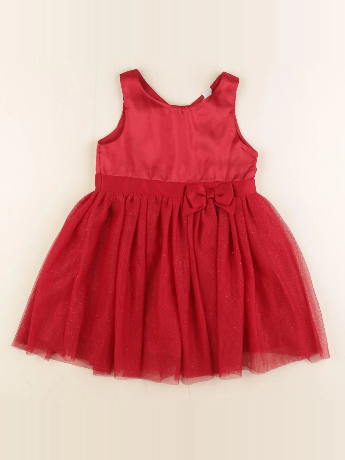 H&M - robe rouge, or - 3/4 ans