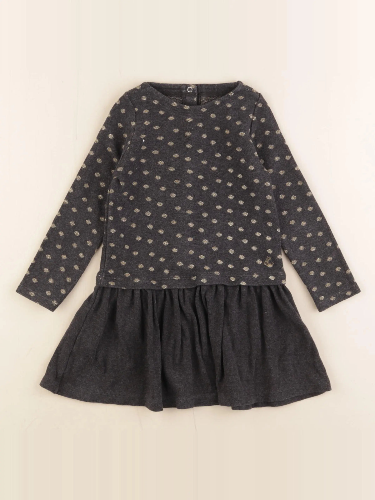 Petit Bateau - robe gris - 36 mois