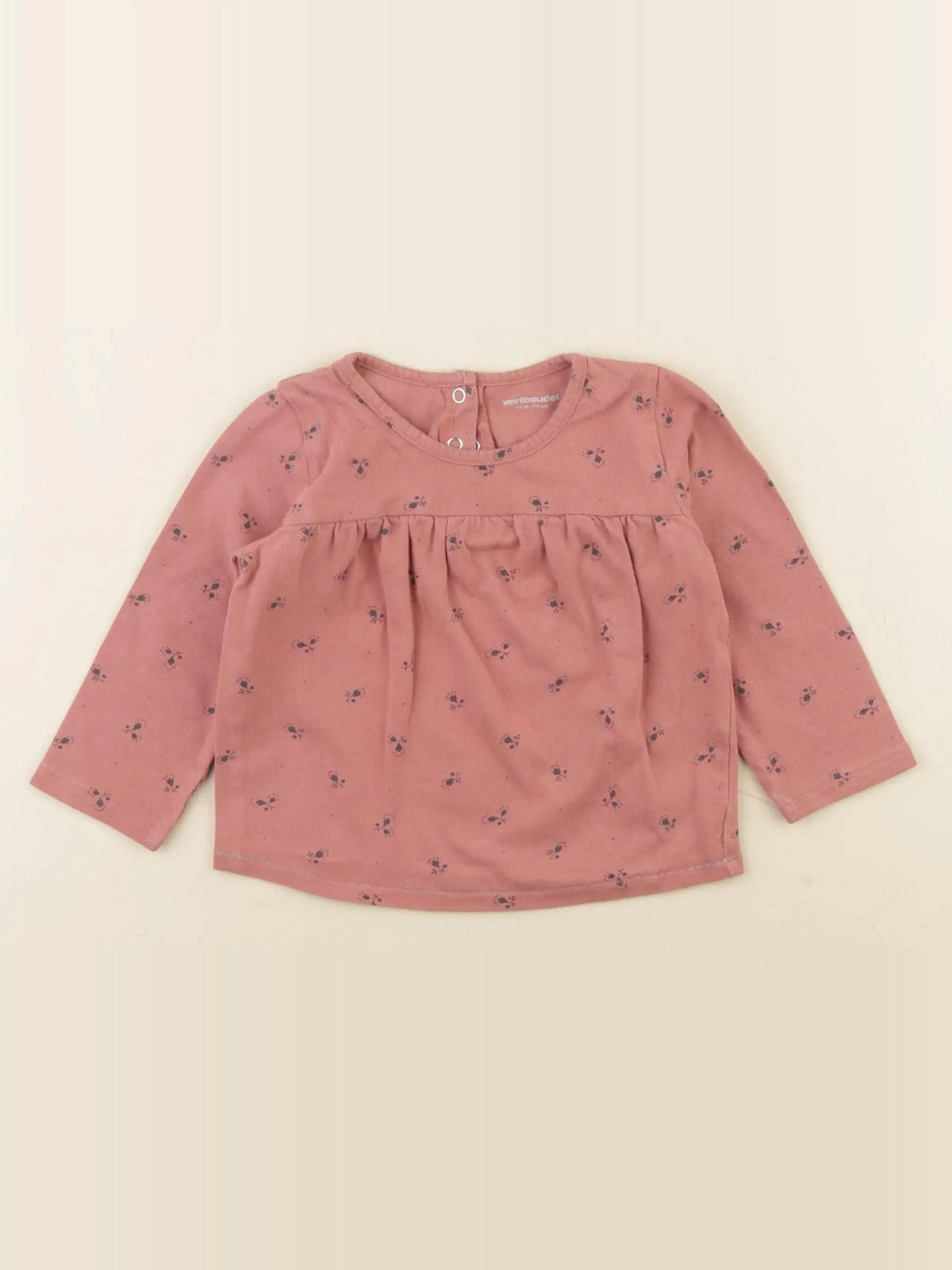 Vertbaudet - tee-shirt rose - 12 mois