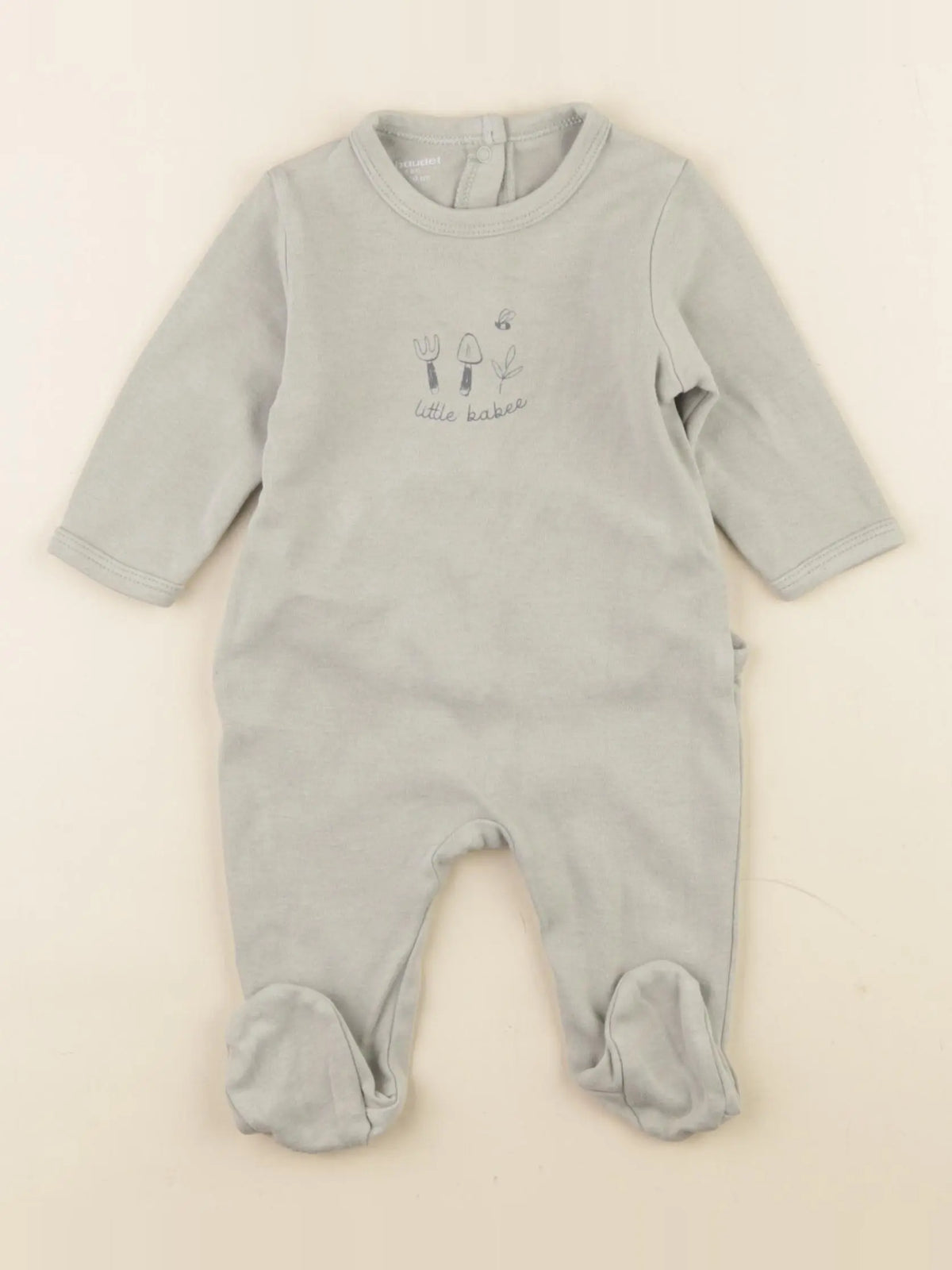 Vertbaudet - pyjama coton vert - 3 mois