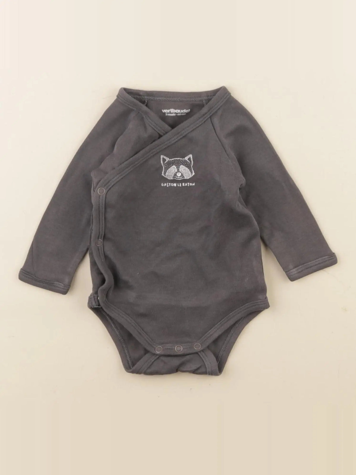 Vertbaudet - body gris - 3 mois