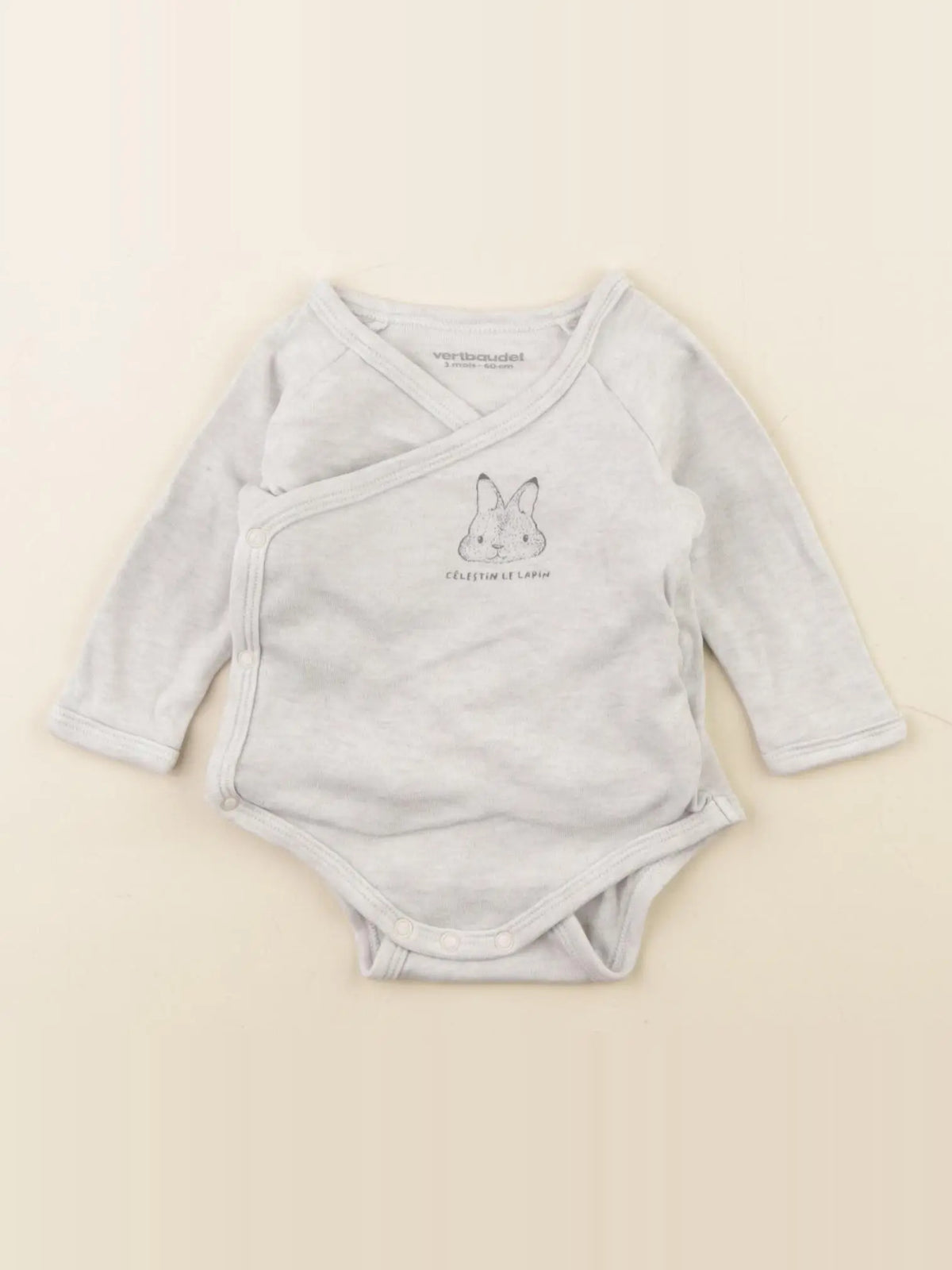 Vertbaudet - body gris - 3 mois