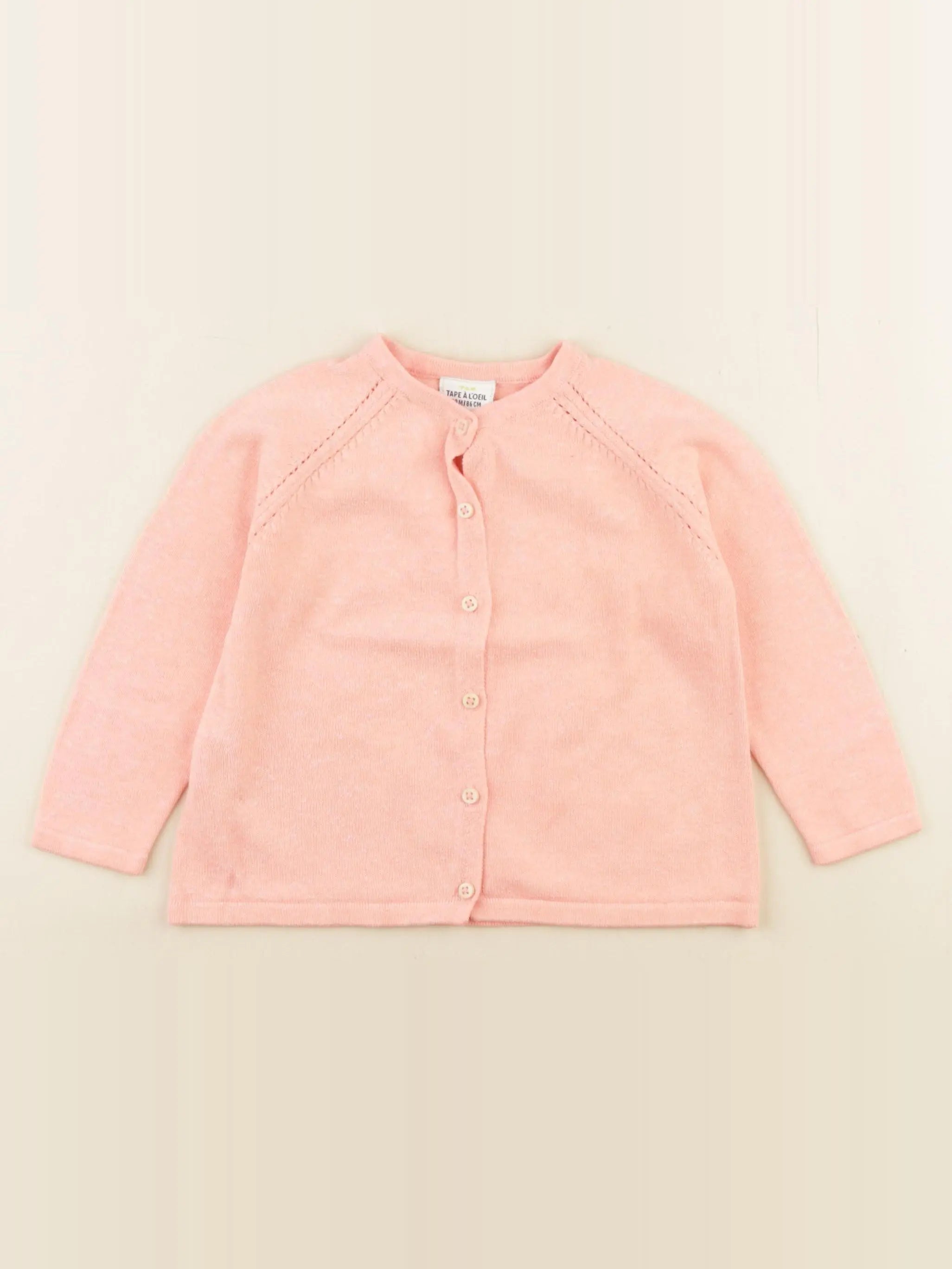 Tape à l'oeil - gilet rose - 24 mois