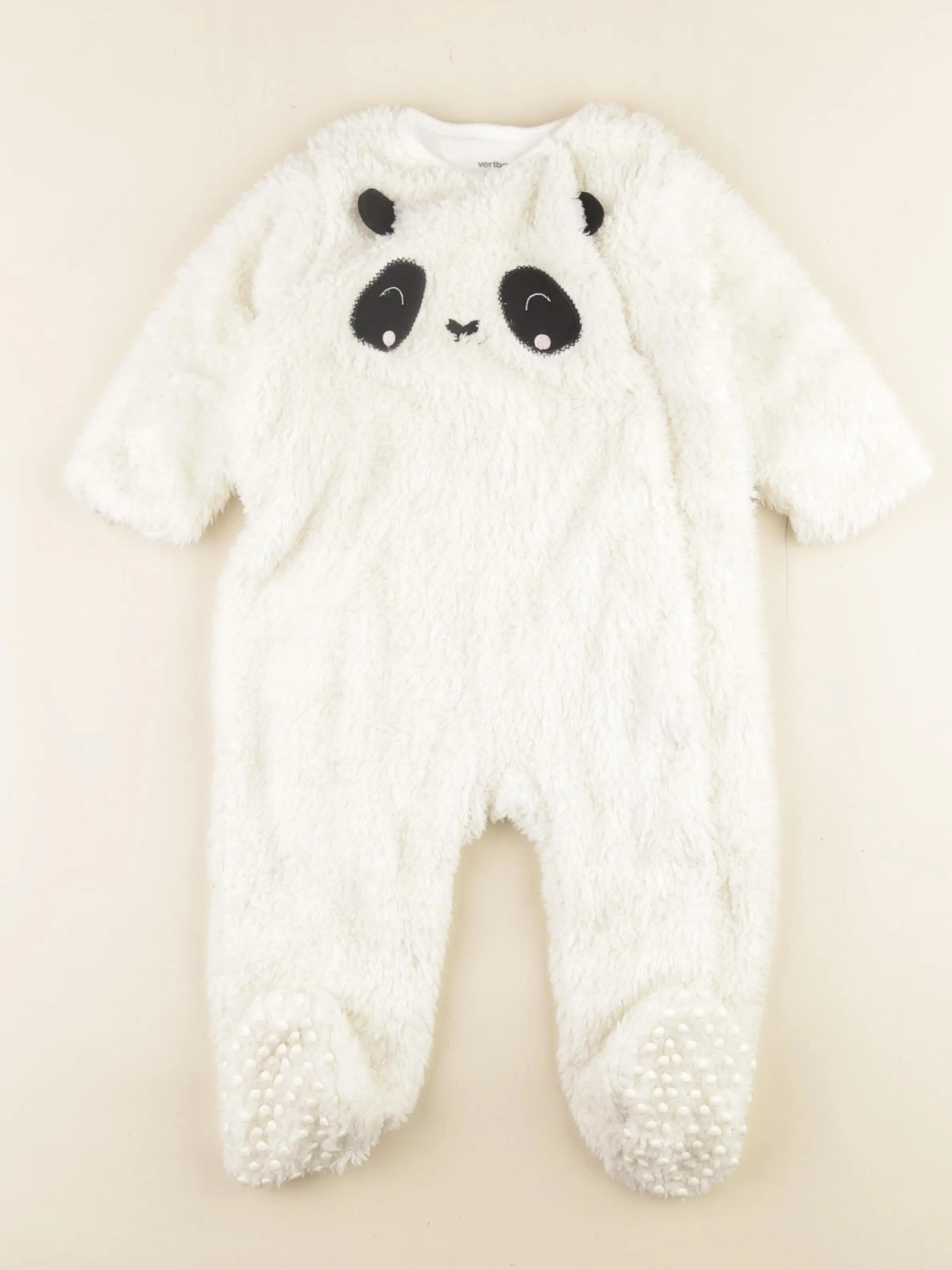 Vertbaudet - pyjama velours blanc - 18 mois